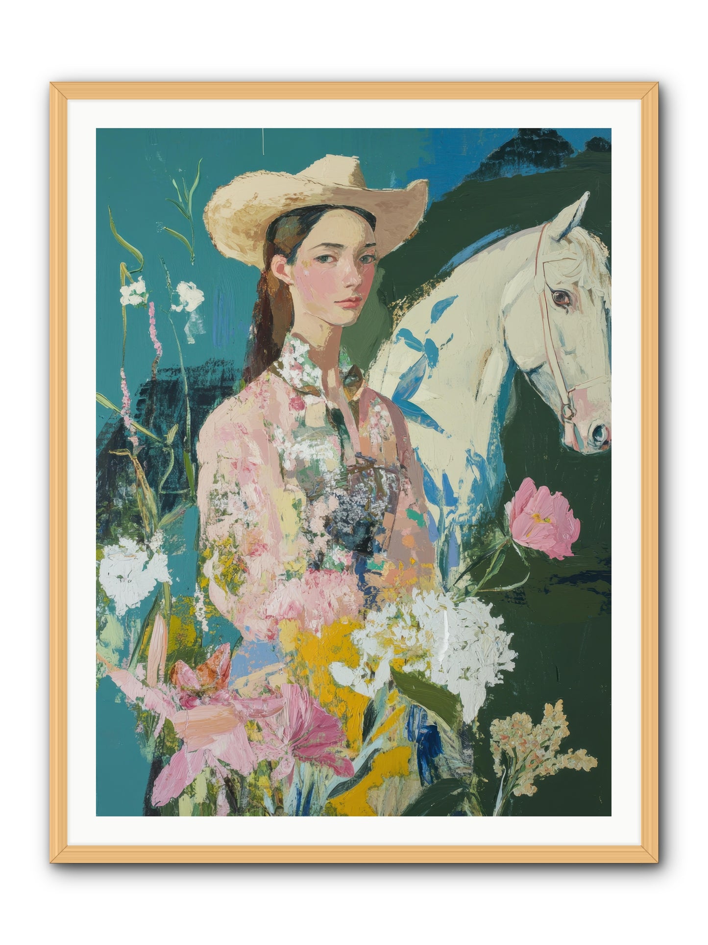 Caballero's Journey -- Framed Print - Natural 36x48