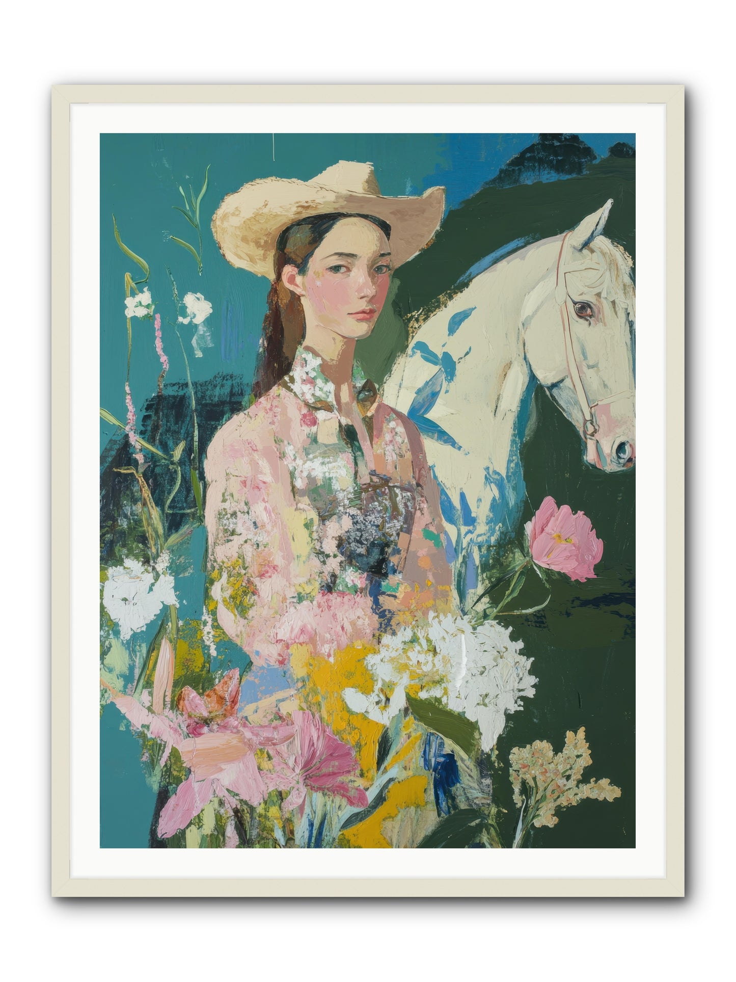 Caballero's Journey -- Framed Print - White 36x48