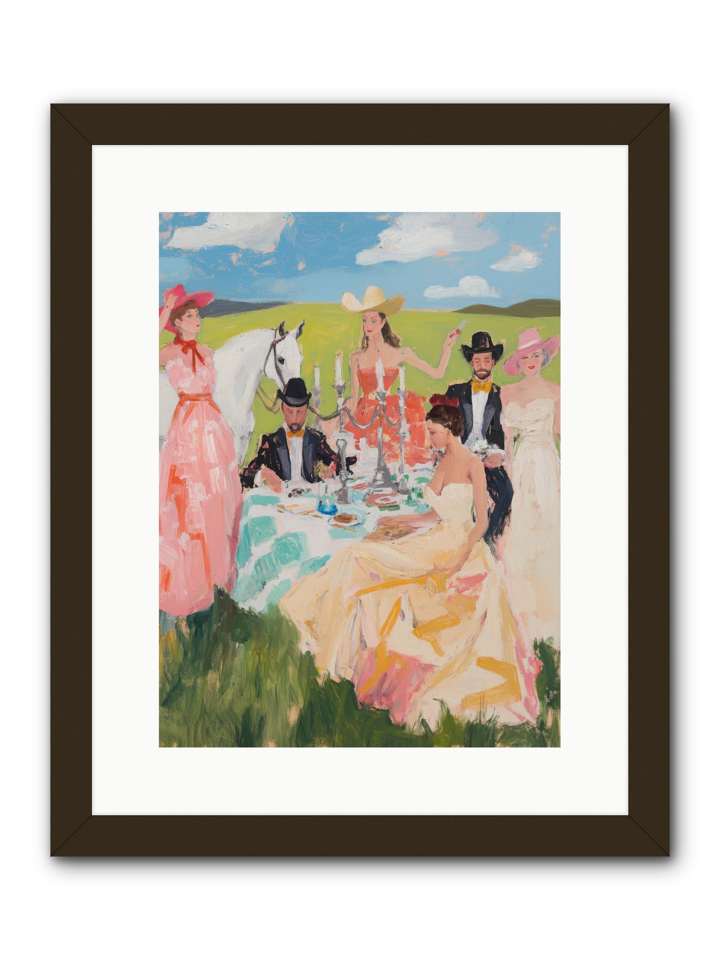 Cactus Flower Cotillion -- Framed Print - Black 12x16