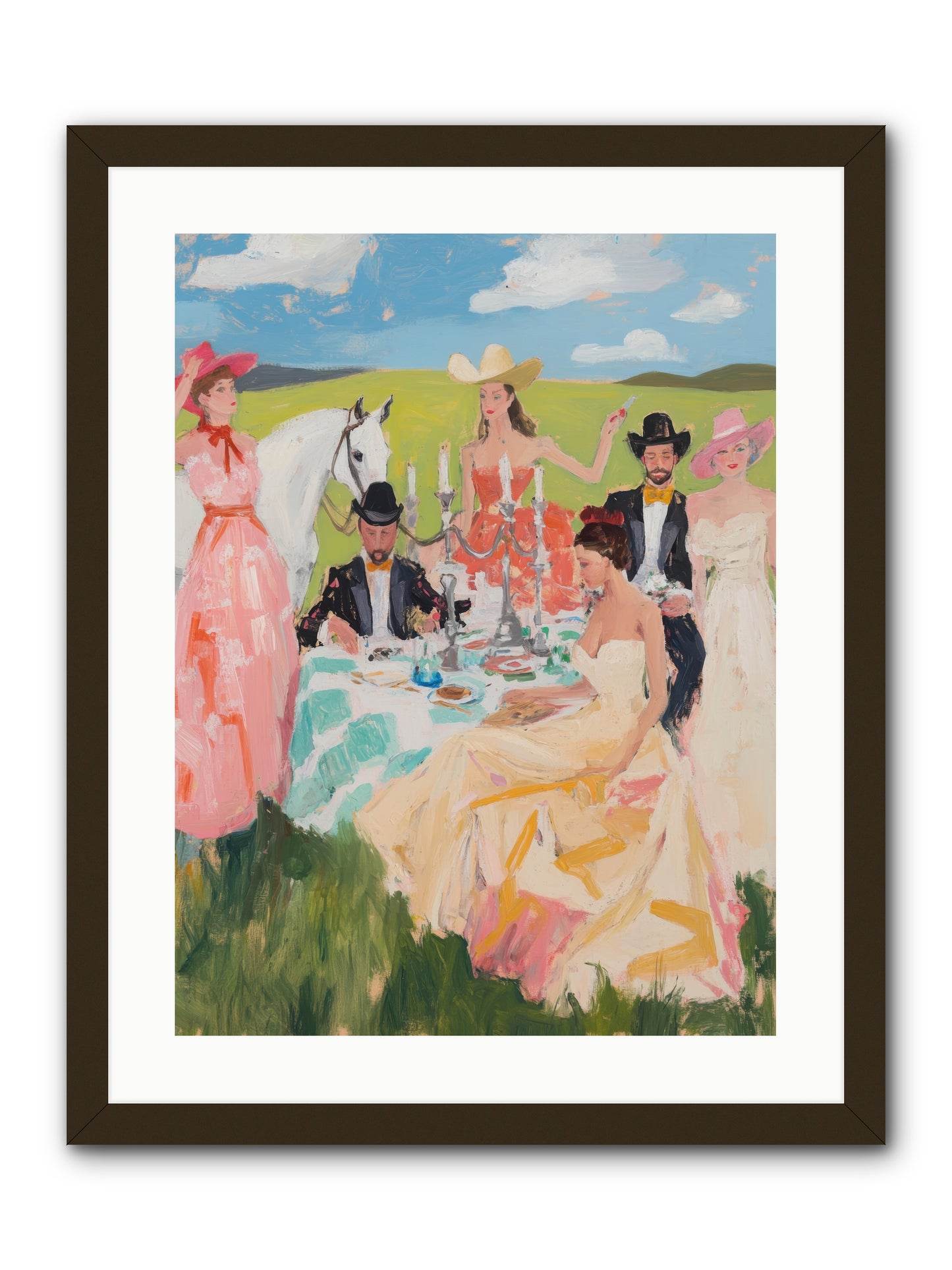 Cactus Flower Cotillion -- Framed Print - Black 18x24