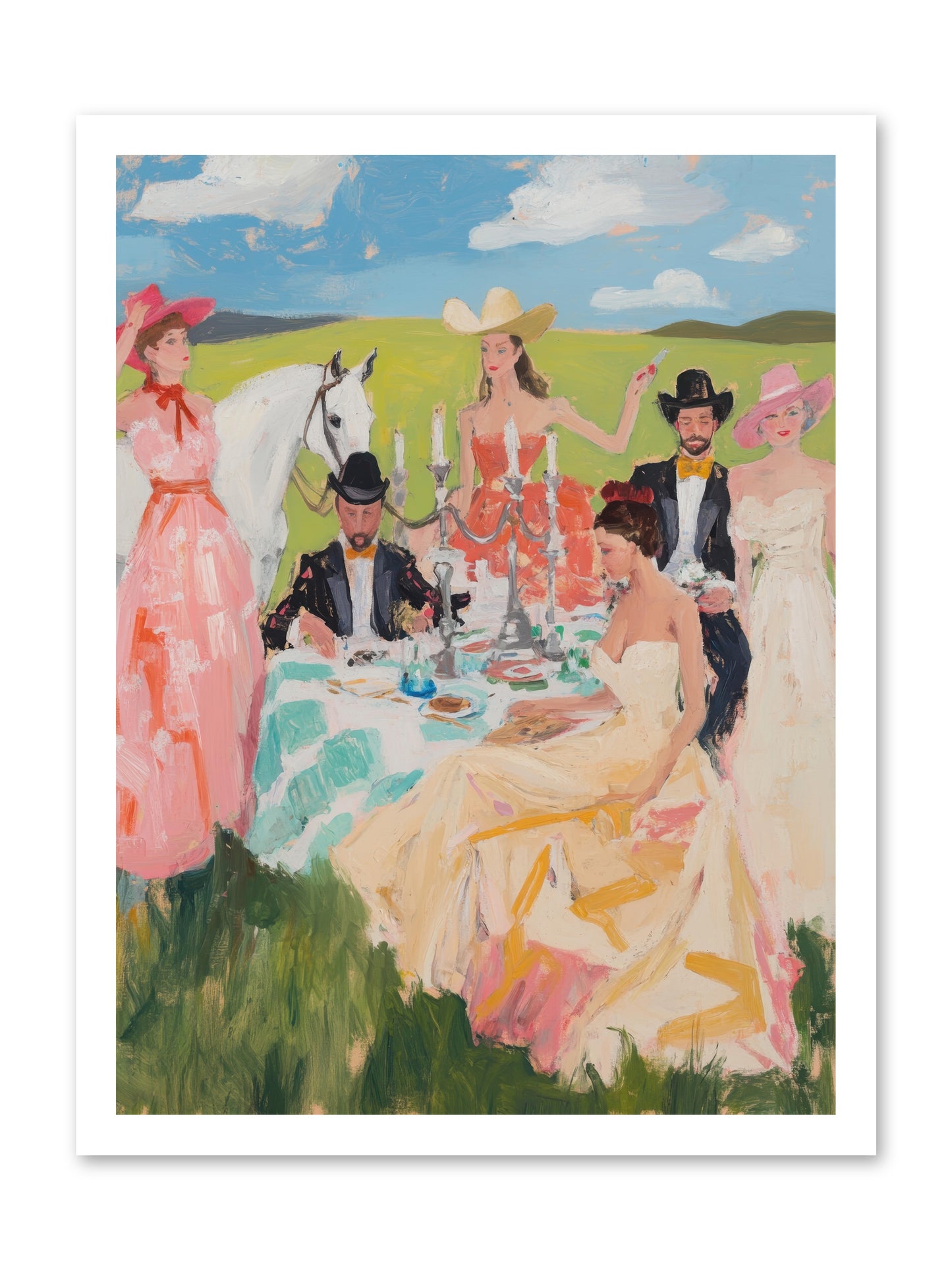 Cactus Flower Cotillion -- Loose Canvas Print 18x24