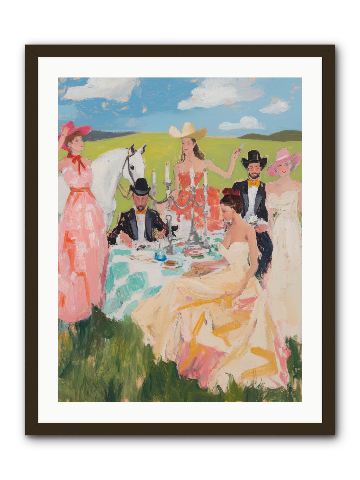 Cactus Flower Cotillion -- Framed Print - Black 24x32