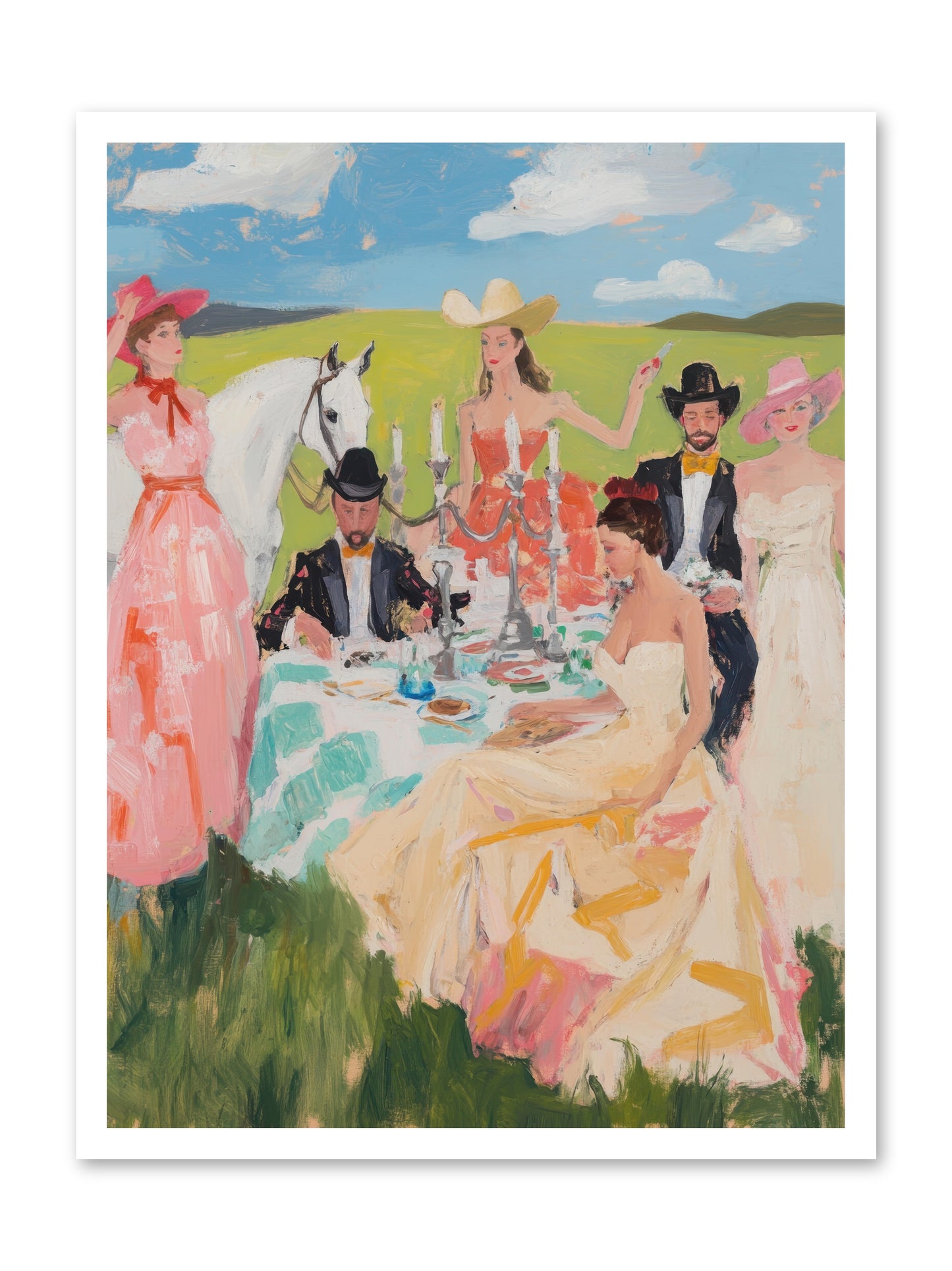 Cactus Flower Cotillion -- Paper Print 24x32