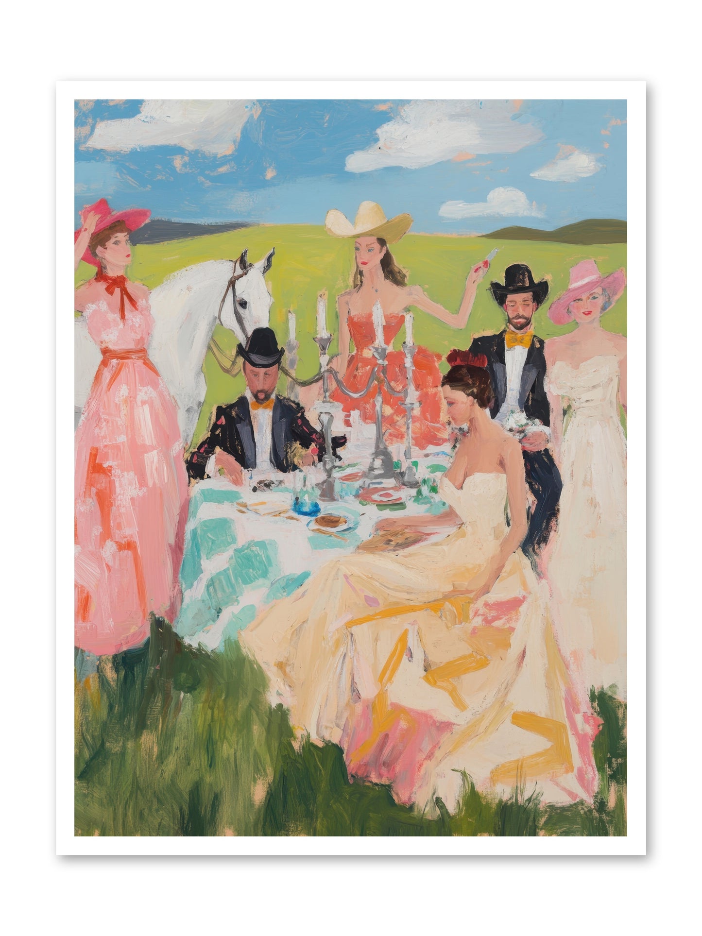Cactus Flower Cotillion -- Loose Canvas Print 30x40