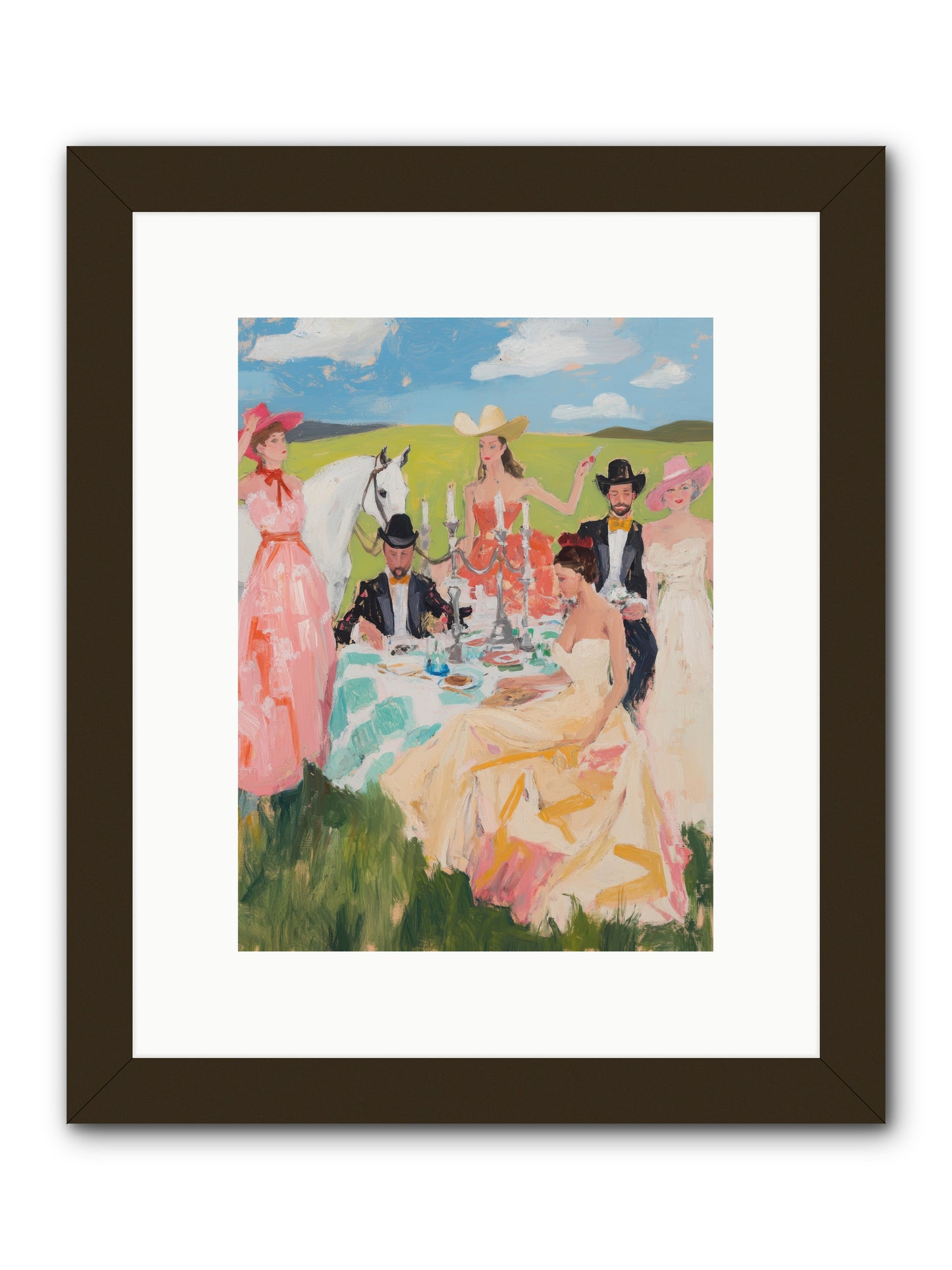 Cactus Flower Cotillion -- Framed Print - Black 9x12
