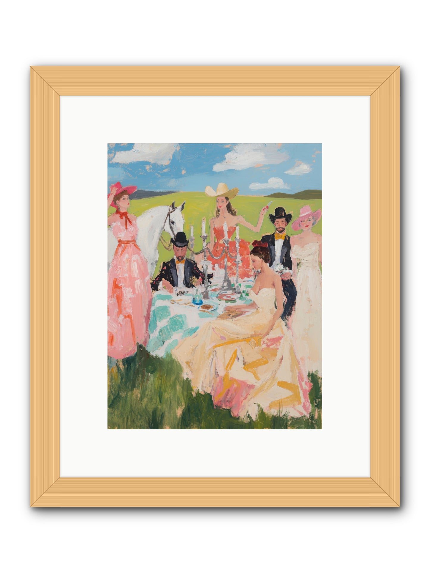 Cactus Flower Cotillion -- Framed Print - Natural 9x12