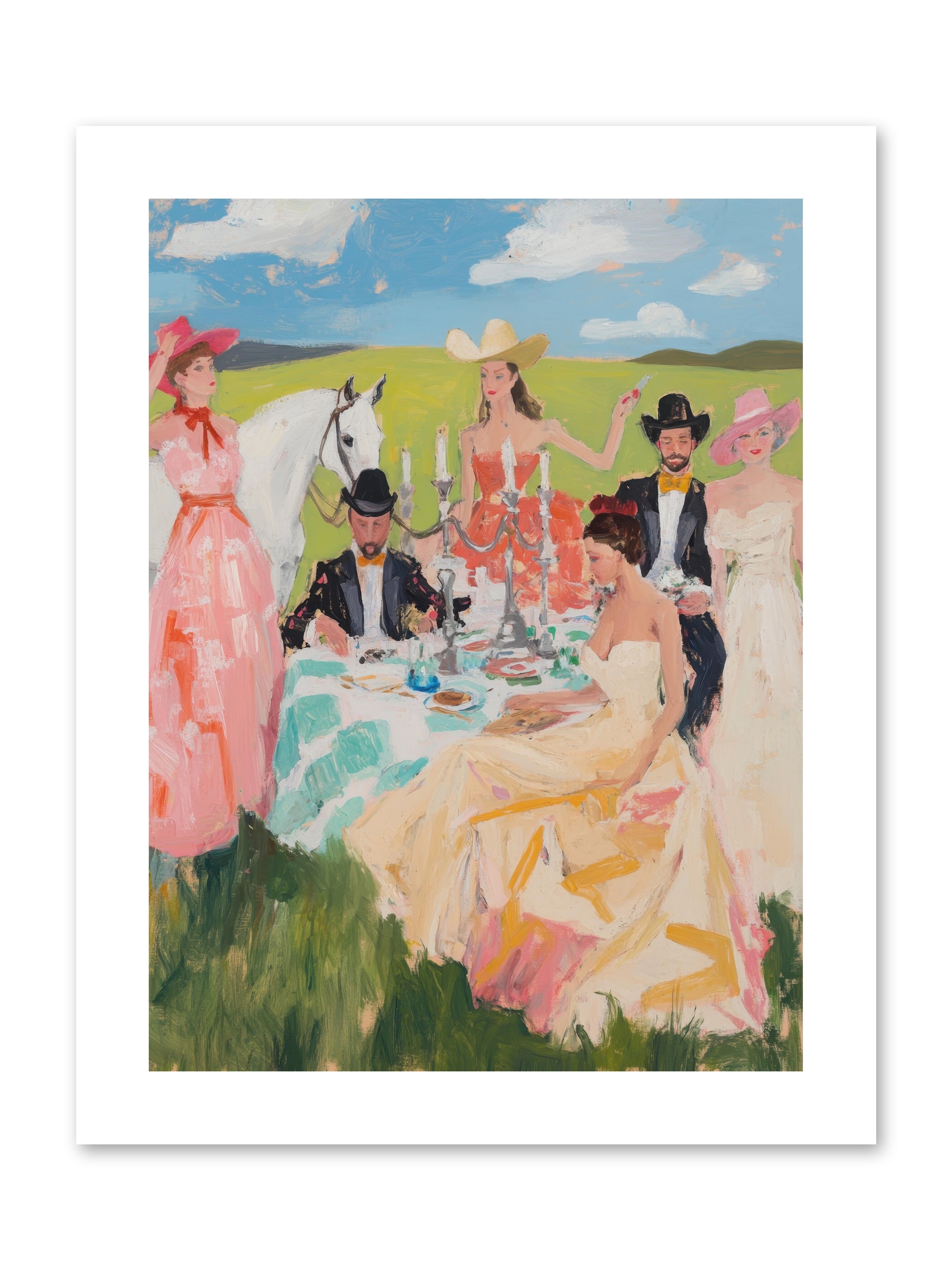Cactus Flower Cotillion -- Paper Print 9x12
