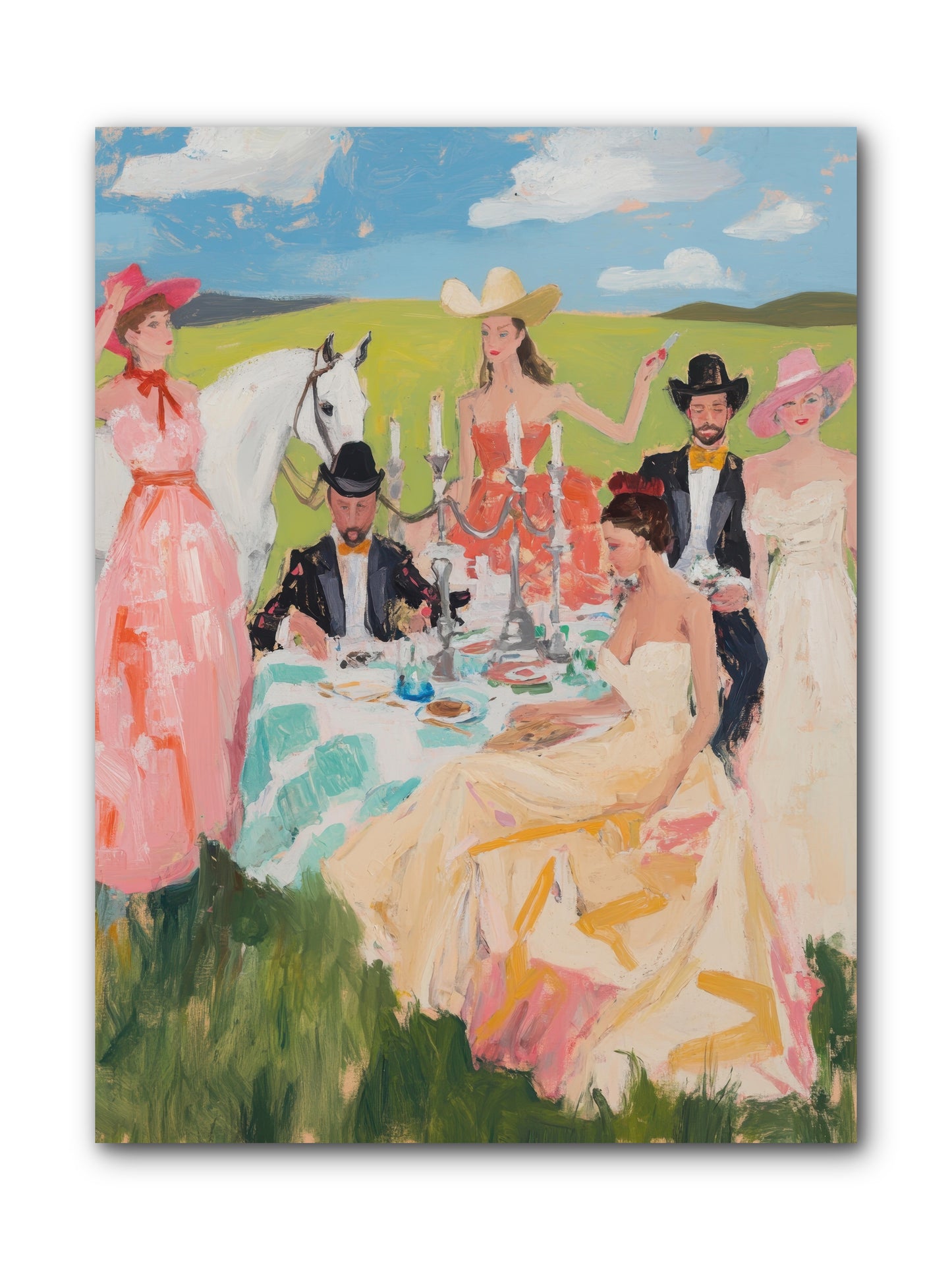 Cactus Flower Cotillion -- Wrapped Canvas 9x12