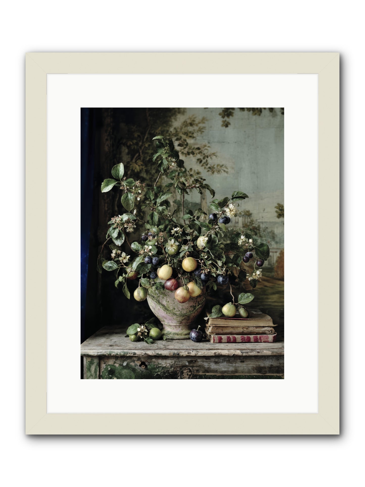 Cadence -- Framed Print - White 12x16