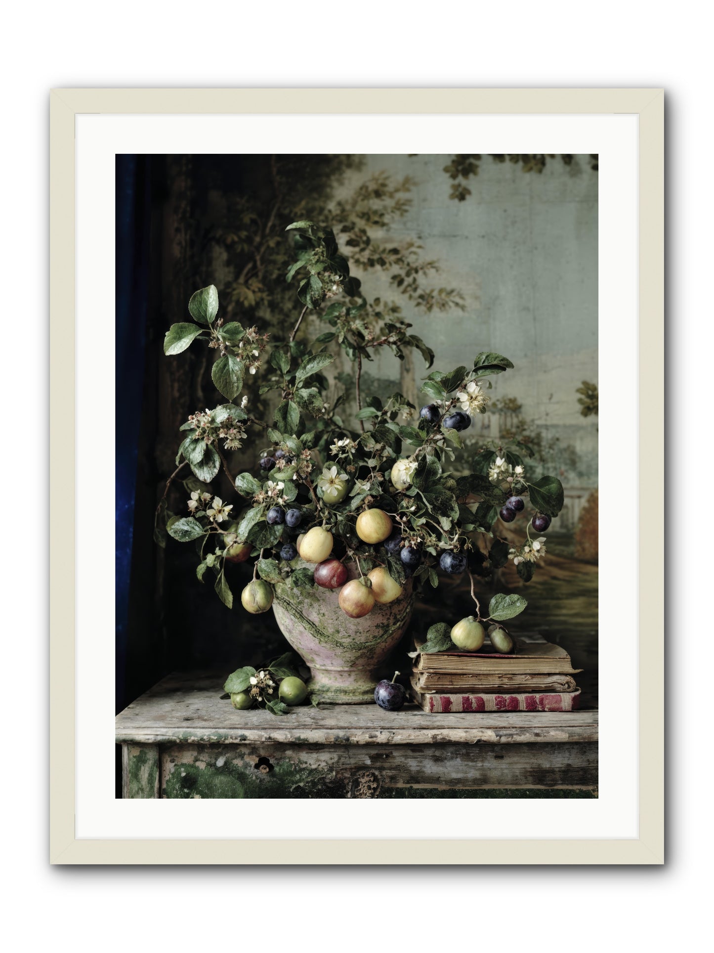 Cadence -- Framed Print - White 24x32
