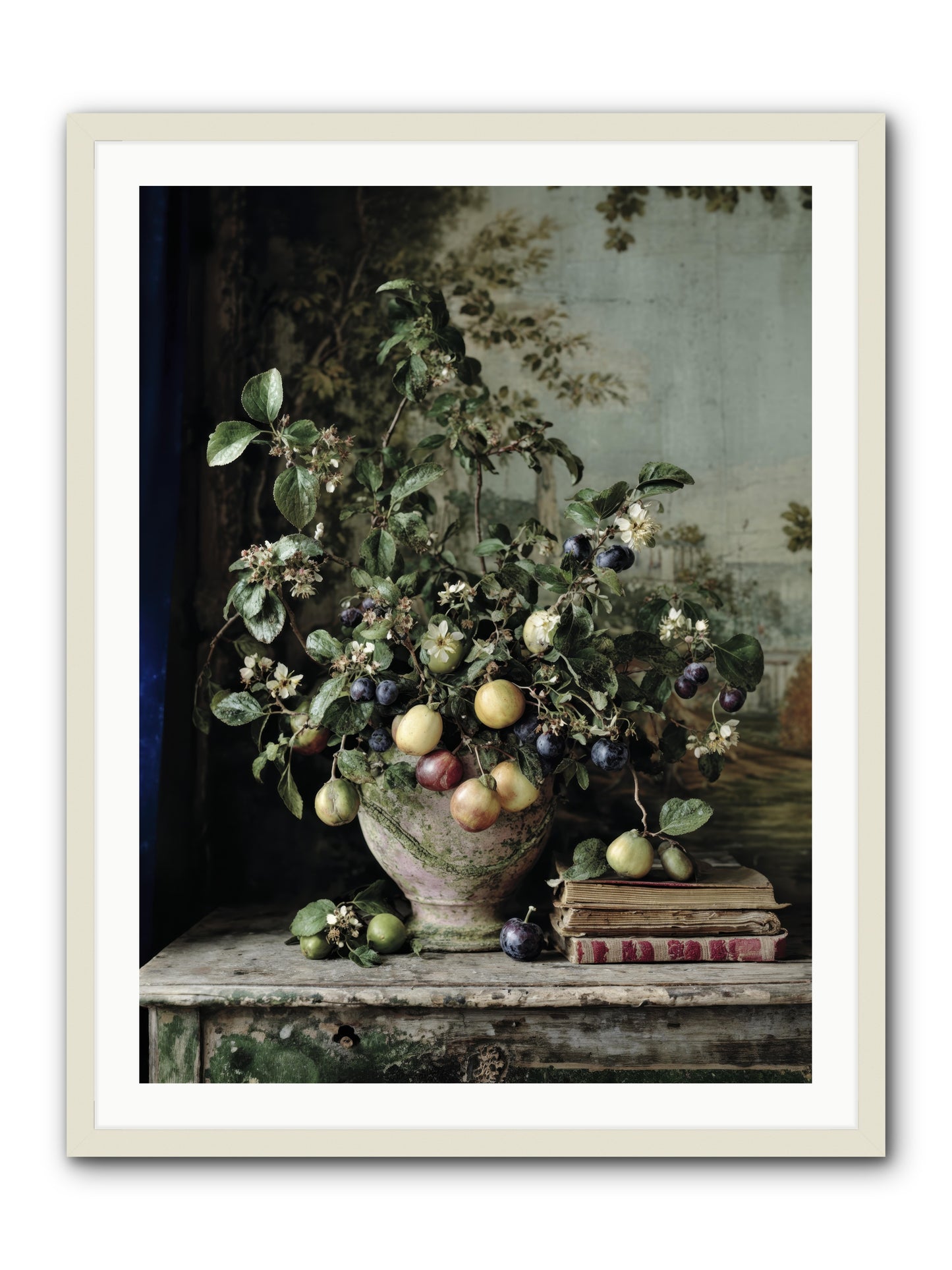 Cadence -- Framed Print - White 30x40