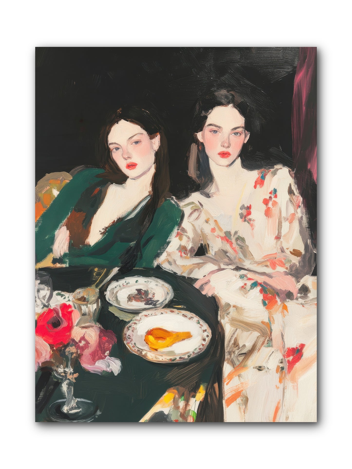 Café Confidants-REZ -- Wrapped Canvas 9x12