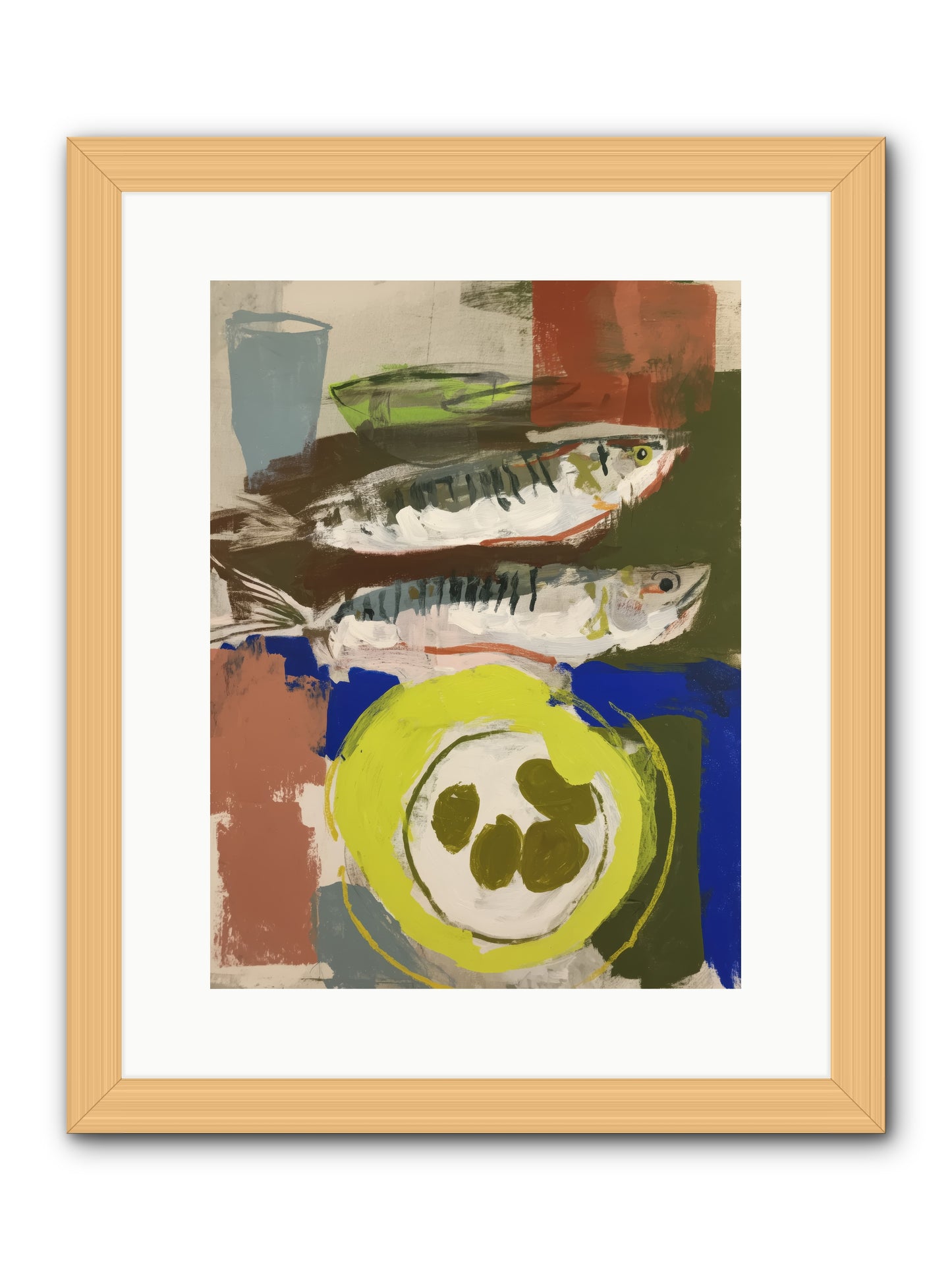 Café Reverie -- Framed Print - Natural 12x16