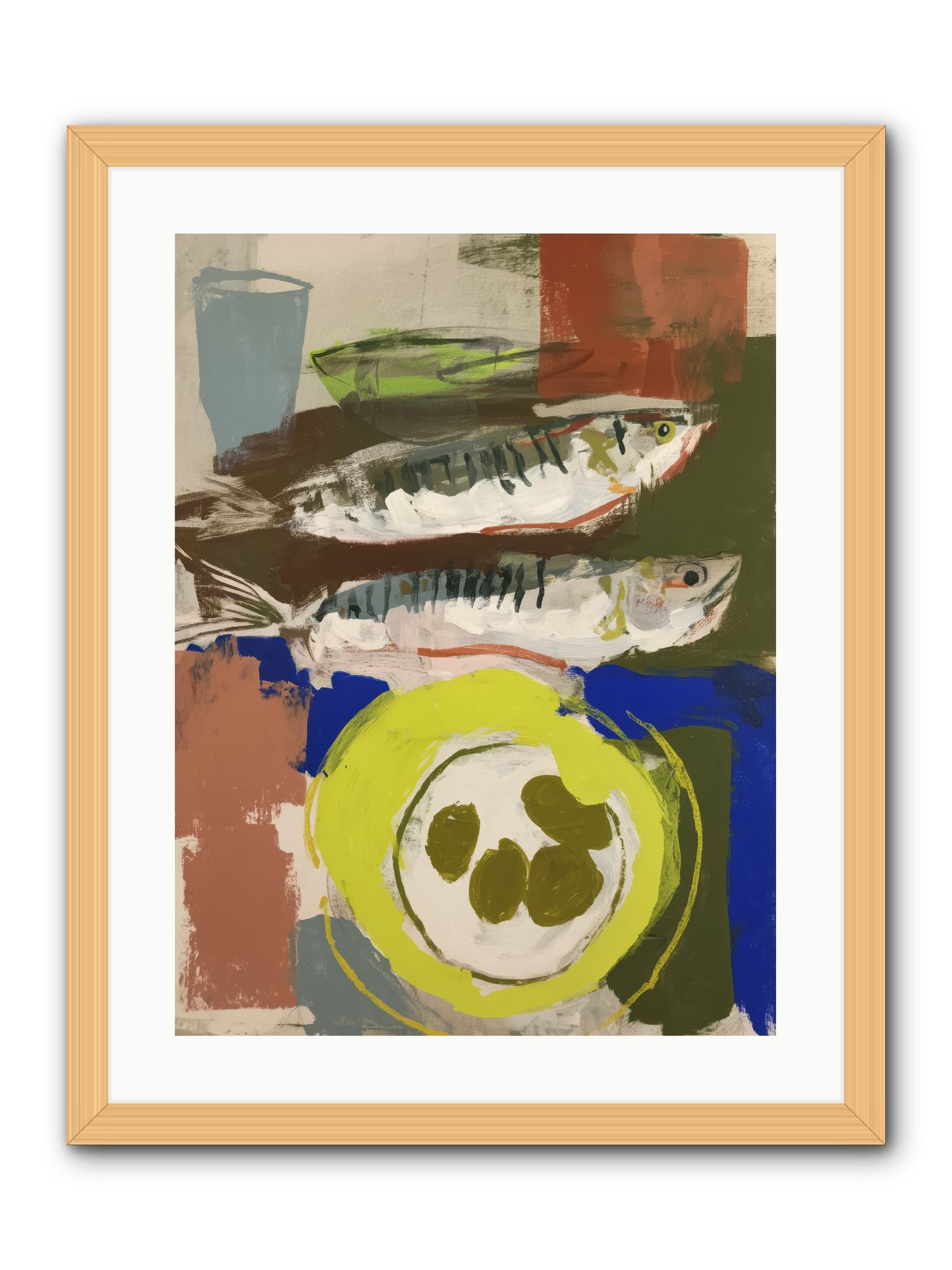 Café Reverie -- Framed Print - Natural 18x24