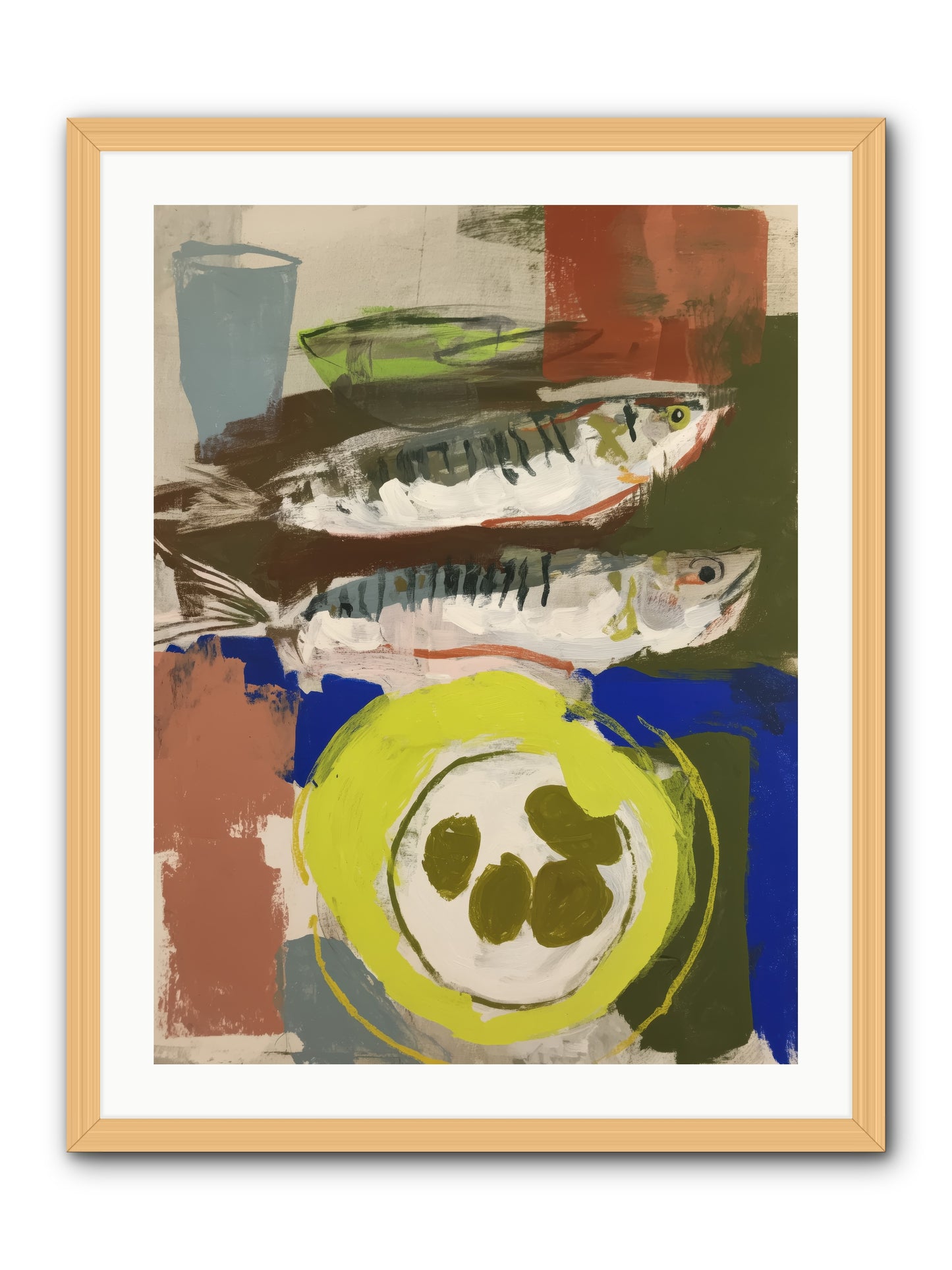 Café Reverie -- Framed Print - Natural 24x32
