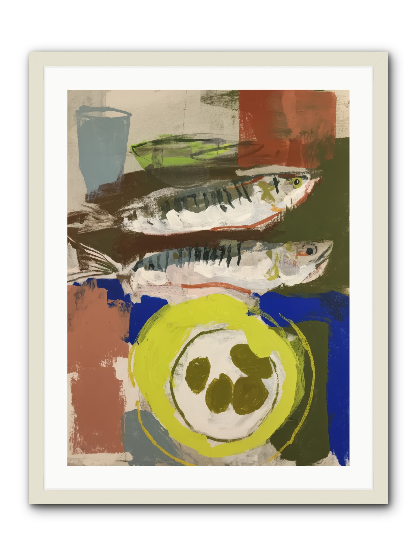 Café Reverie -- Framed Print - White 24x32