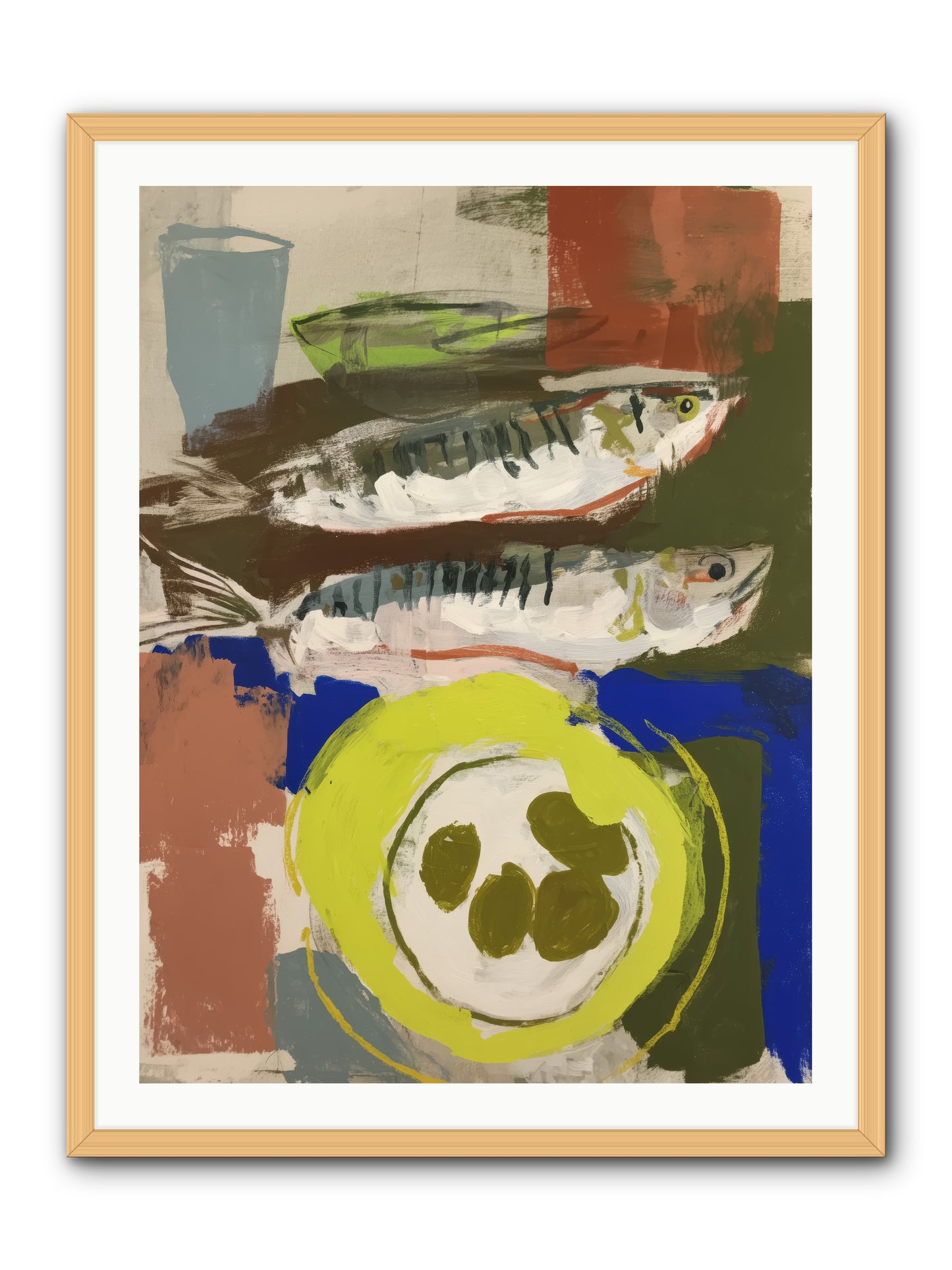 Café Reverie -- Framed Print - Natural 30x40