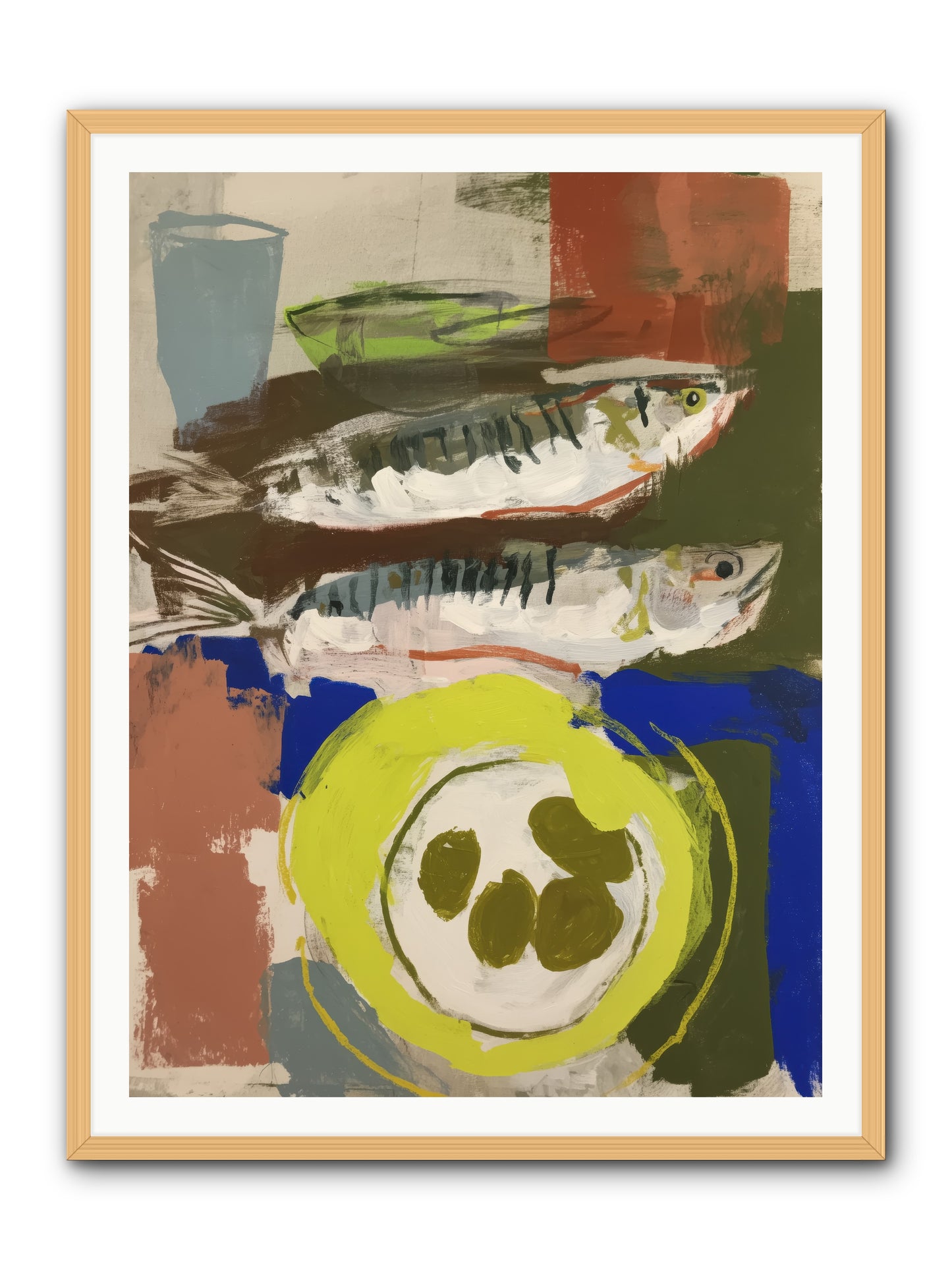 Café Reverie -- Framed Print - Natural 36x48