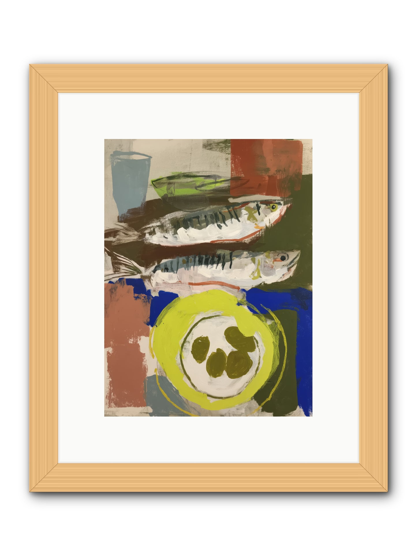 Café Reverie -- Framed Print - Natural 9x12