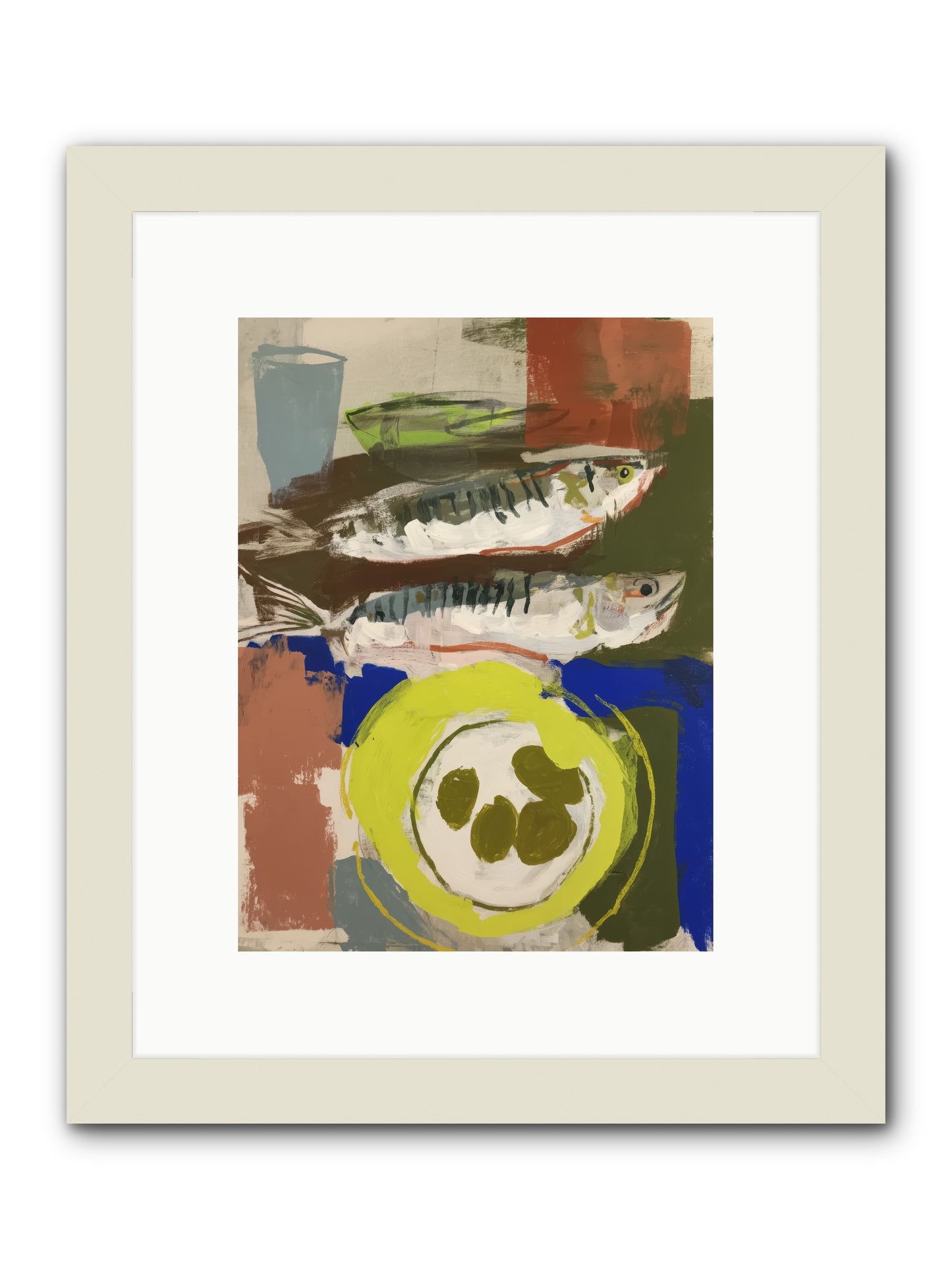Café Reverie -- Framed Print - White 9x12
