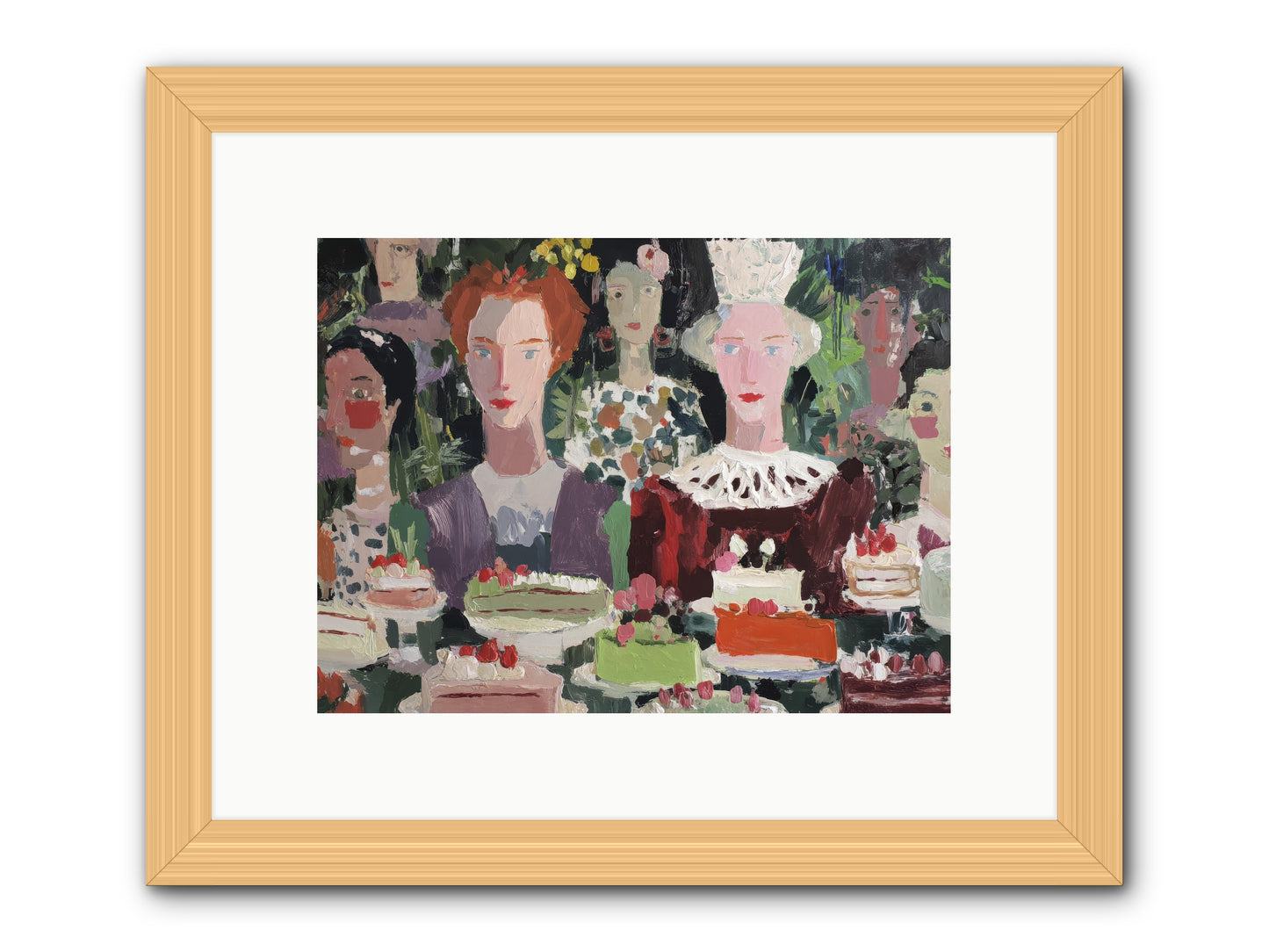Cake Committee -- Framed Print - Natural 12x9