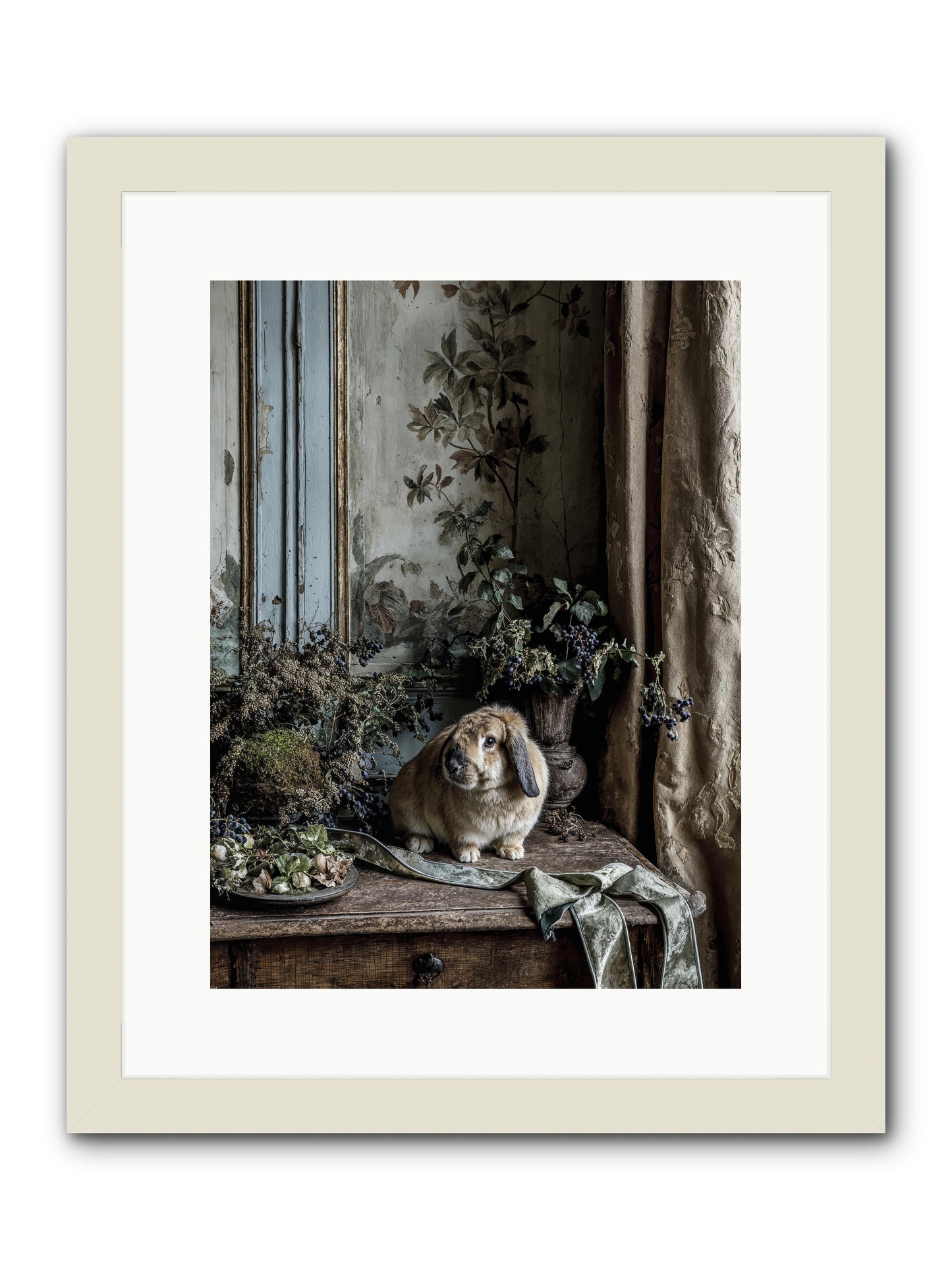 Cambria -- Framed Print - White 12x16