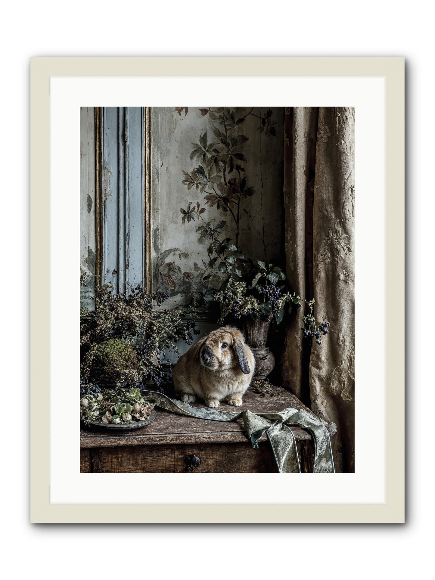Cambria -- Framed Print - White 18x24
