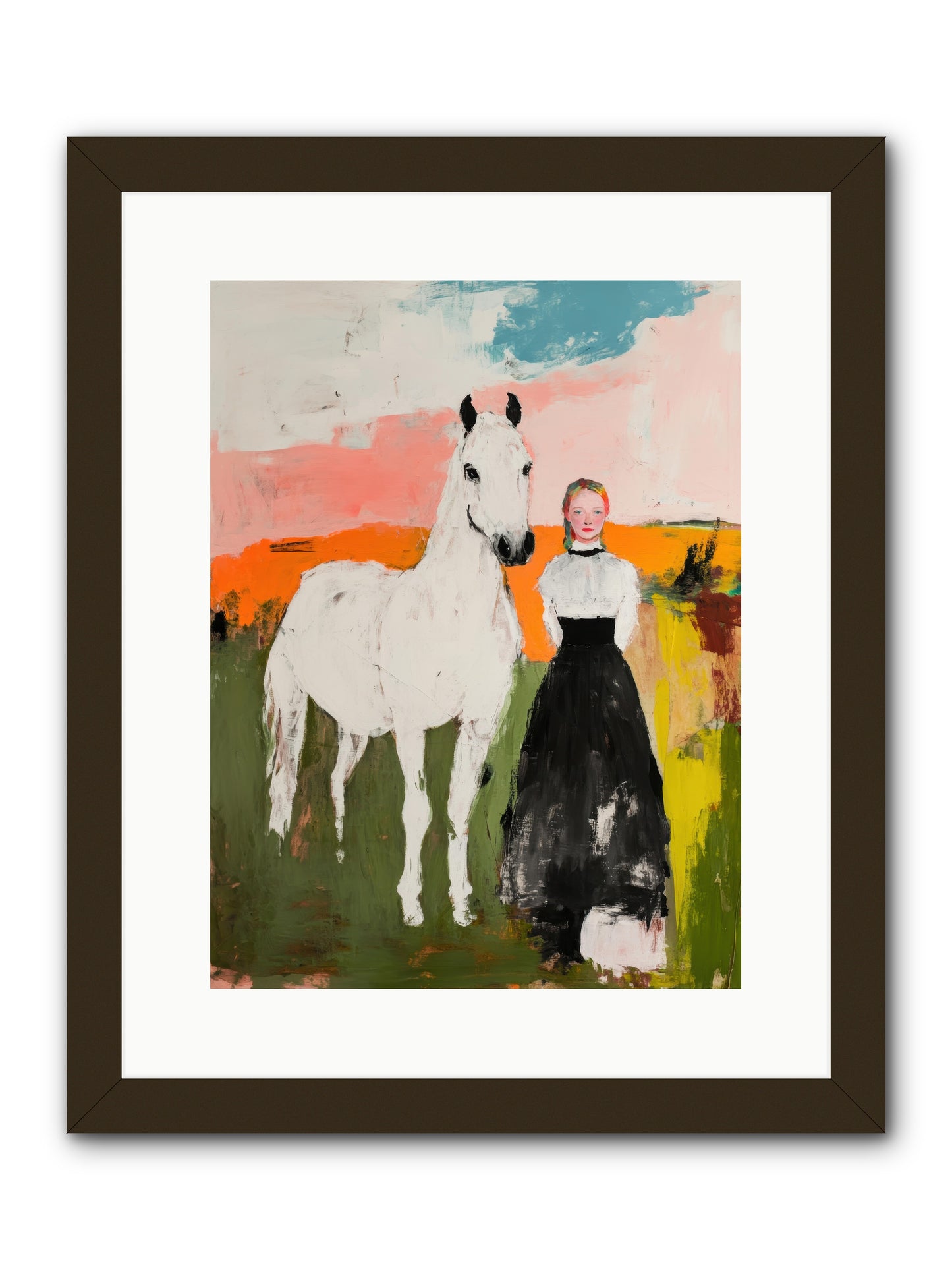 Canter Through Memories -- Framed Print - Black 12x16