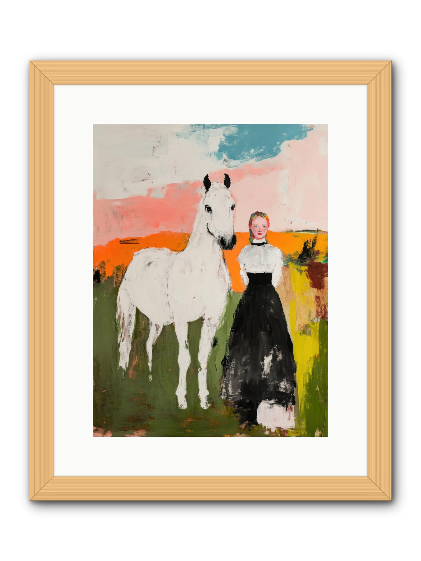 Canter Through Memories -- Framed Print - Natural 12x16