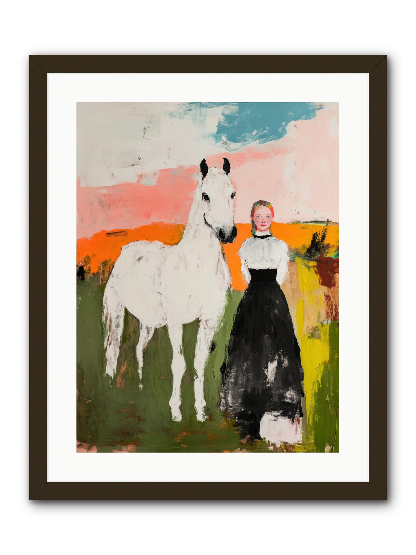 Canter Through Memories -- Framed Print - Black 18x24