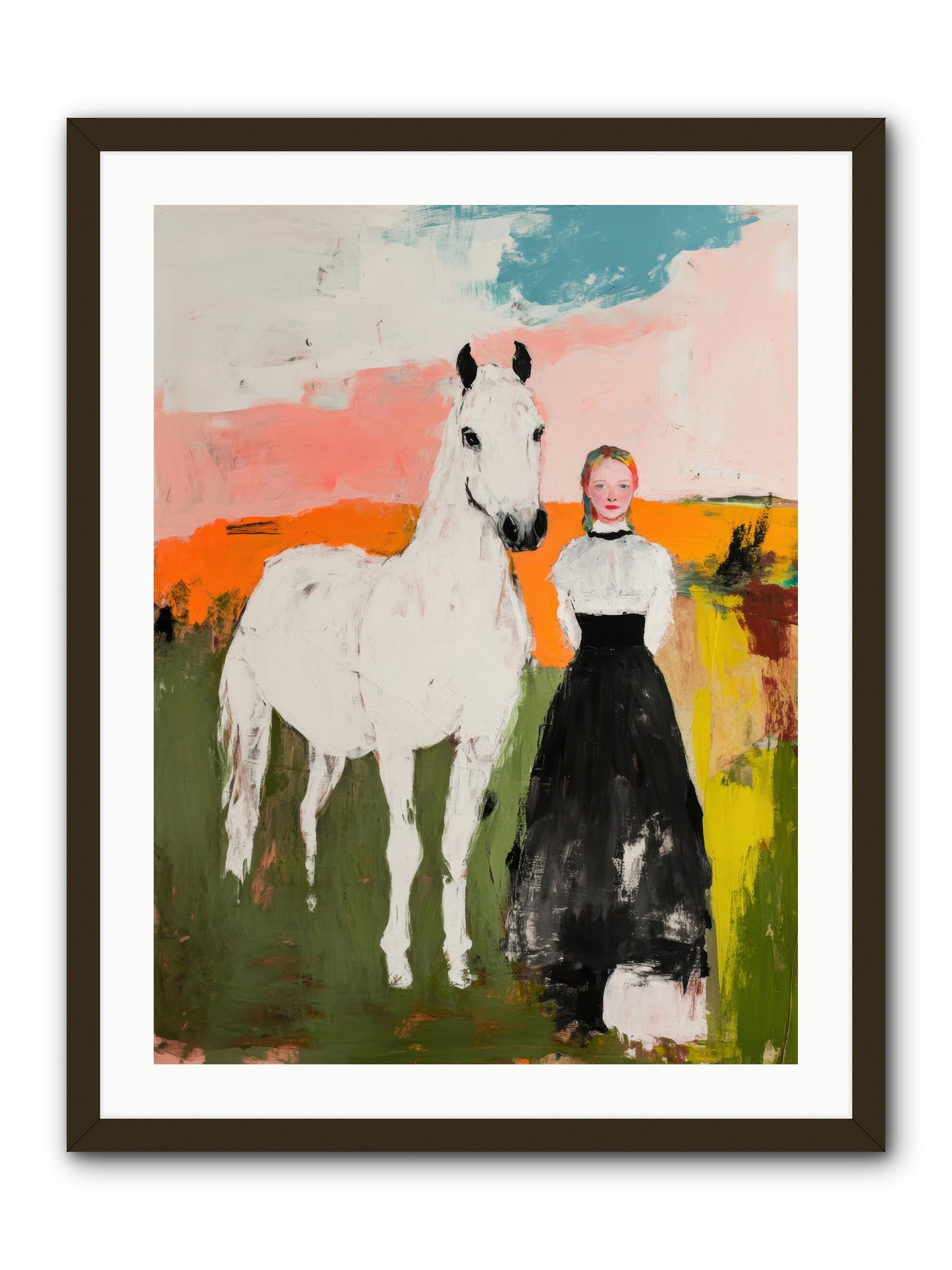 Canter Through Memories -- Framed Print - Black 24x32