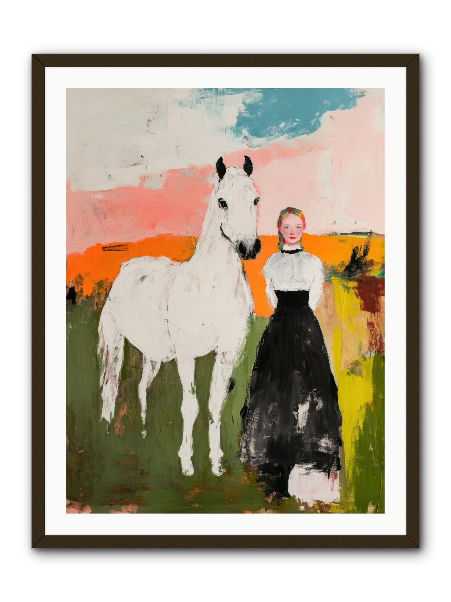Canter Through Memories -- Framed Print - Black 30x40