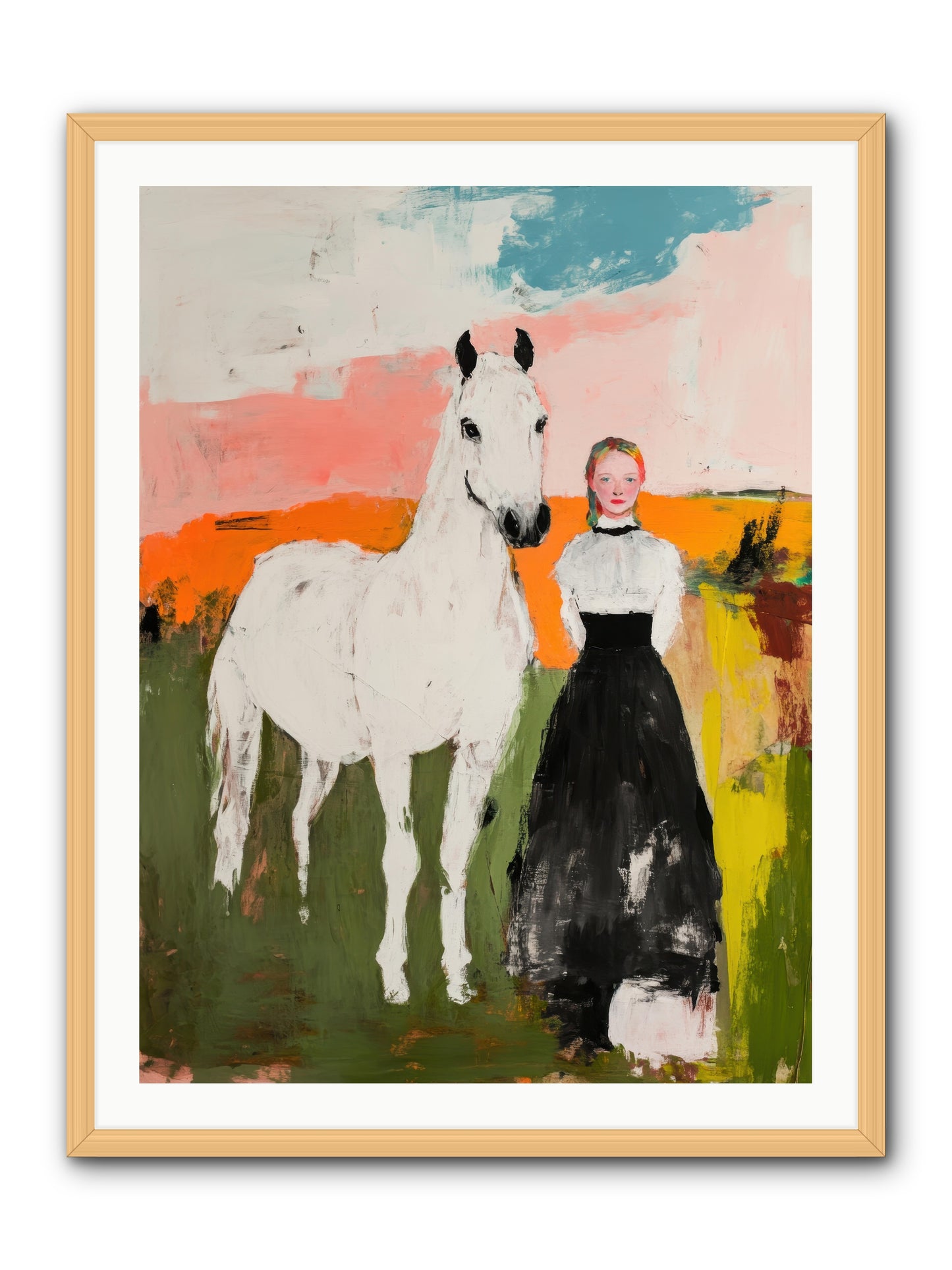 Canter Through Memories -- Framed Print - Natural 30x40