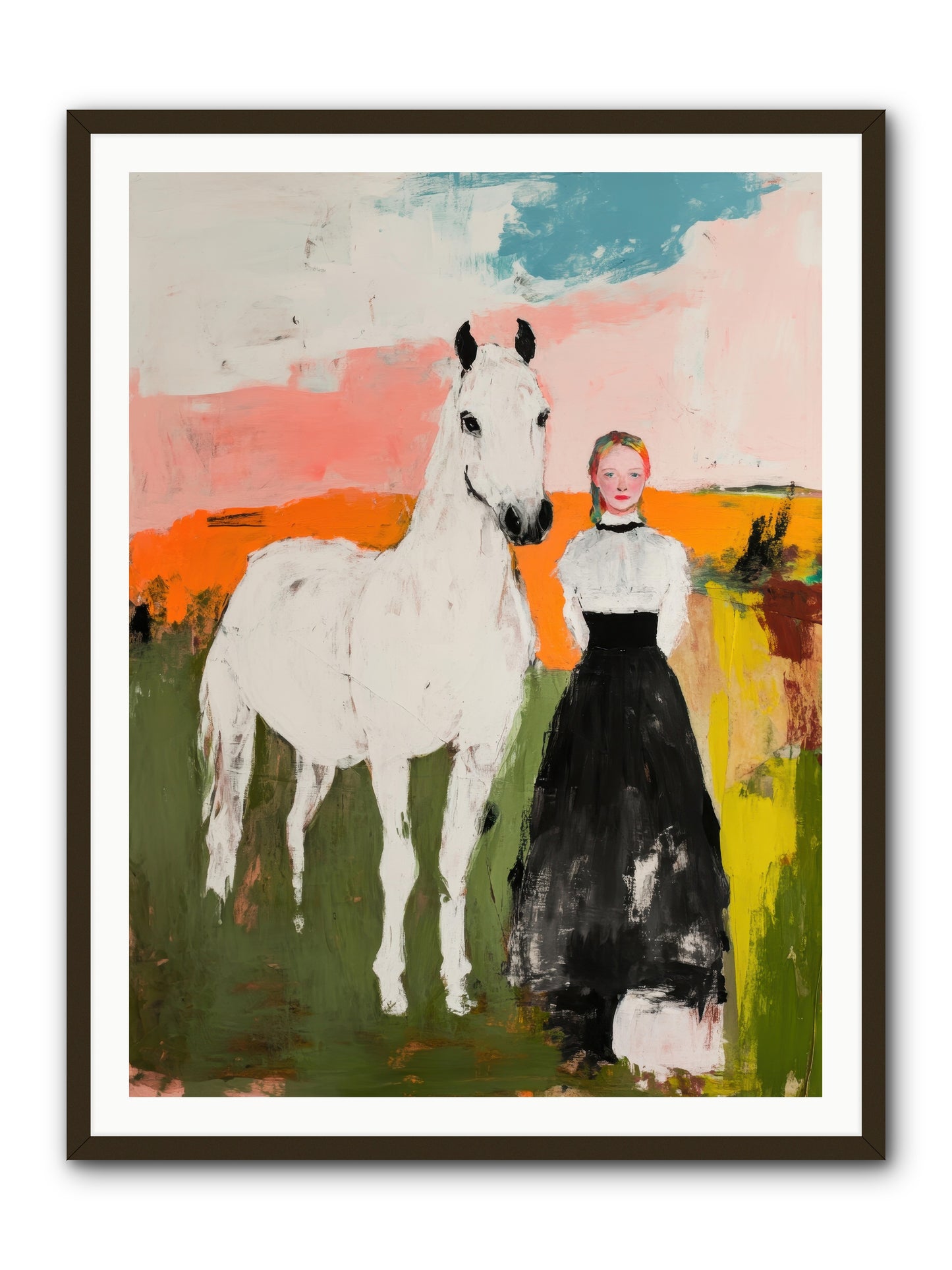 Canter Through Memories -- Framed Print - Black 36x48