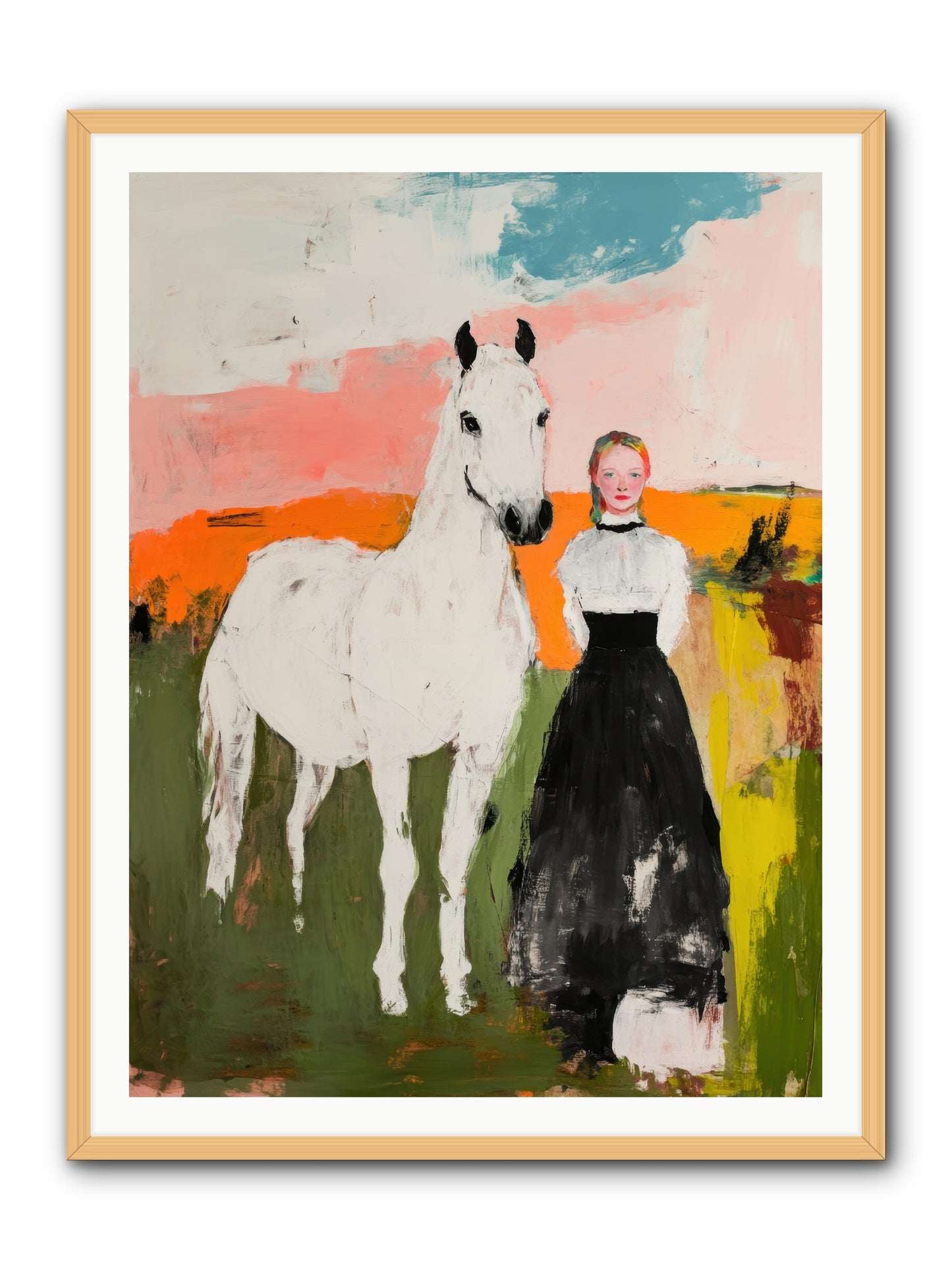 Canter Through Memories -- Framed Print - Natural 36x48