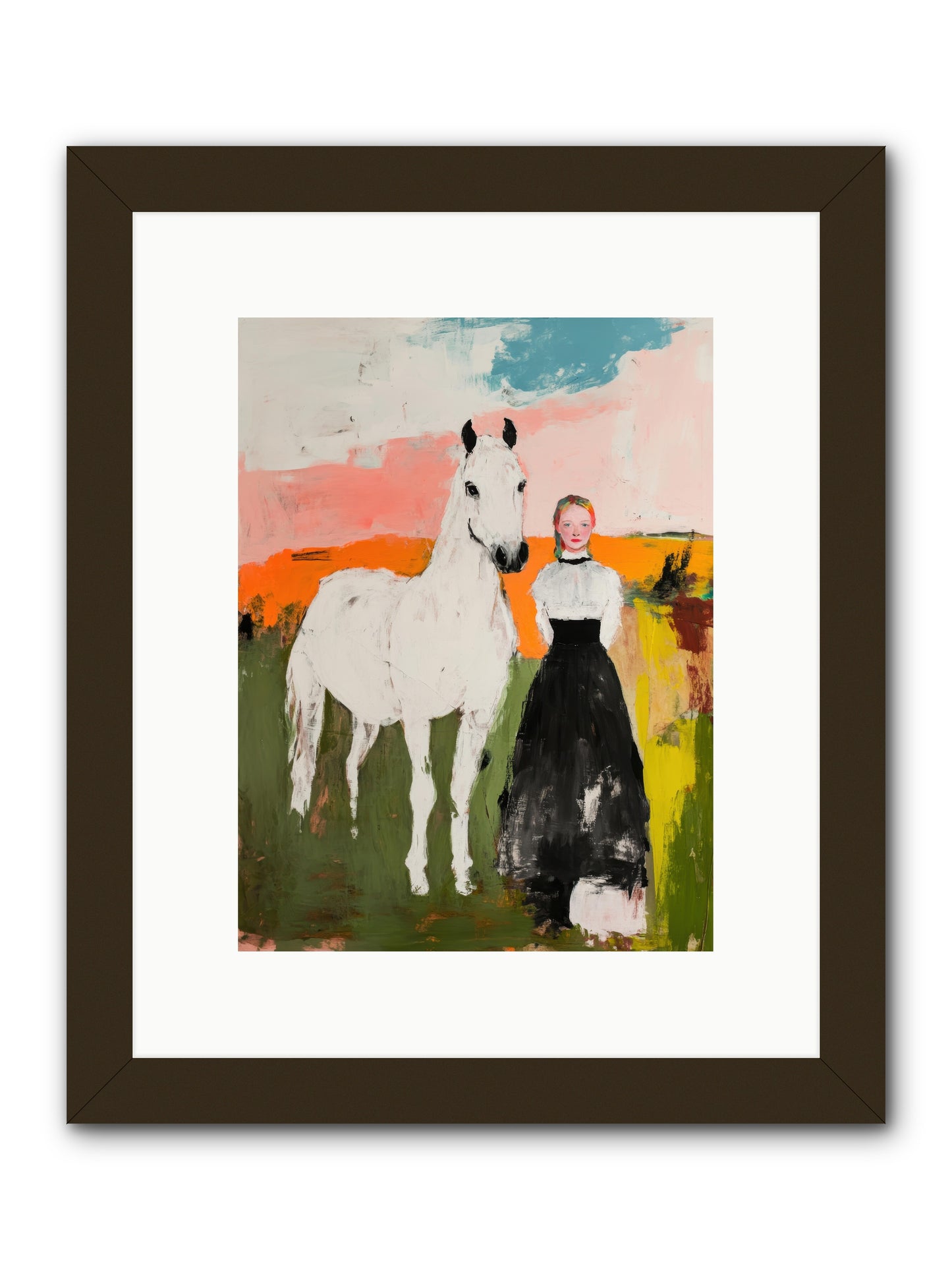 Canter Through Memories -- Framed Print - Black 9x12