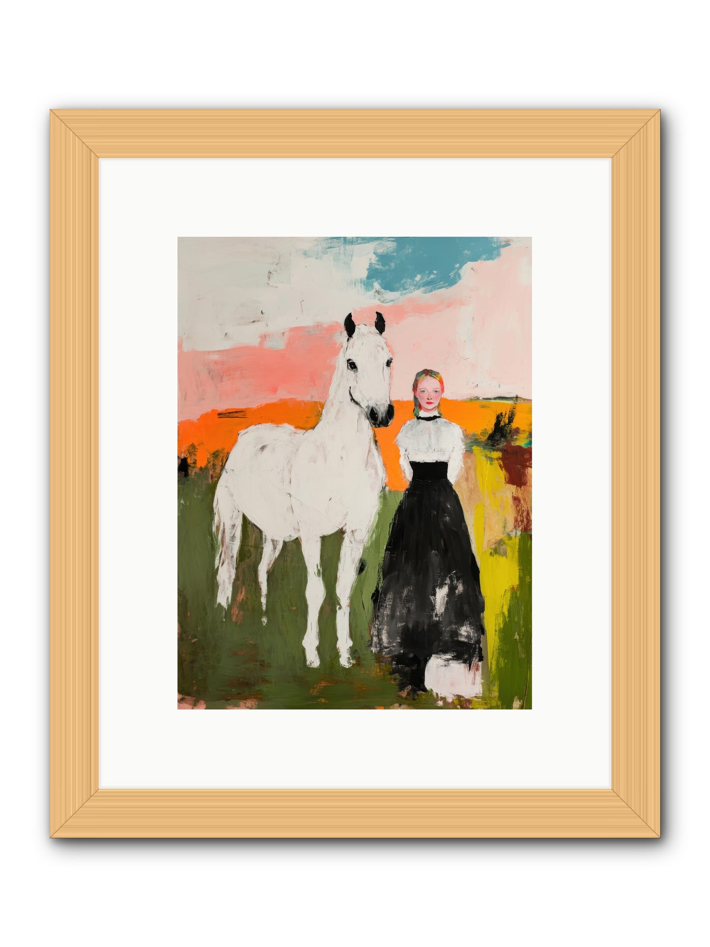 Canter Through Memories -- Framed Print - Natural 9x12