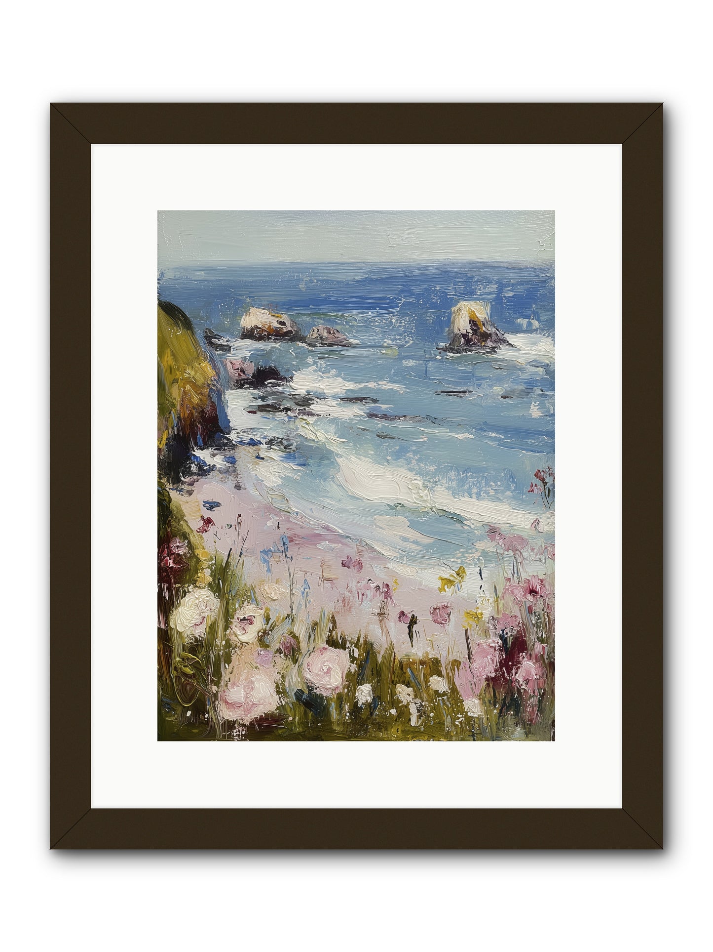 Capri Coves -- Framed Print - Black 12x16