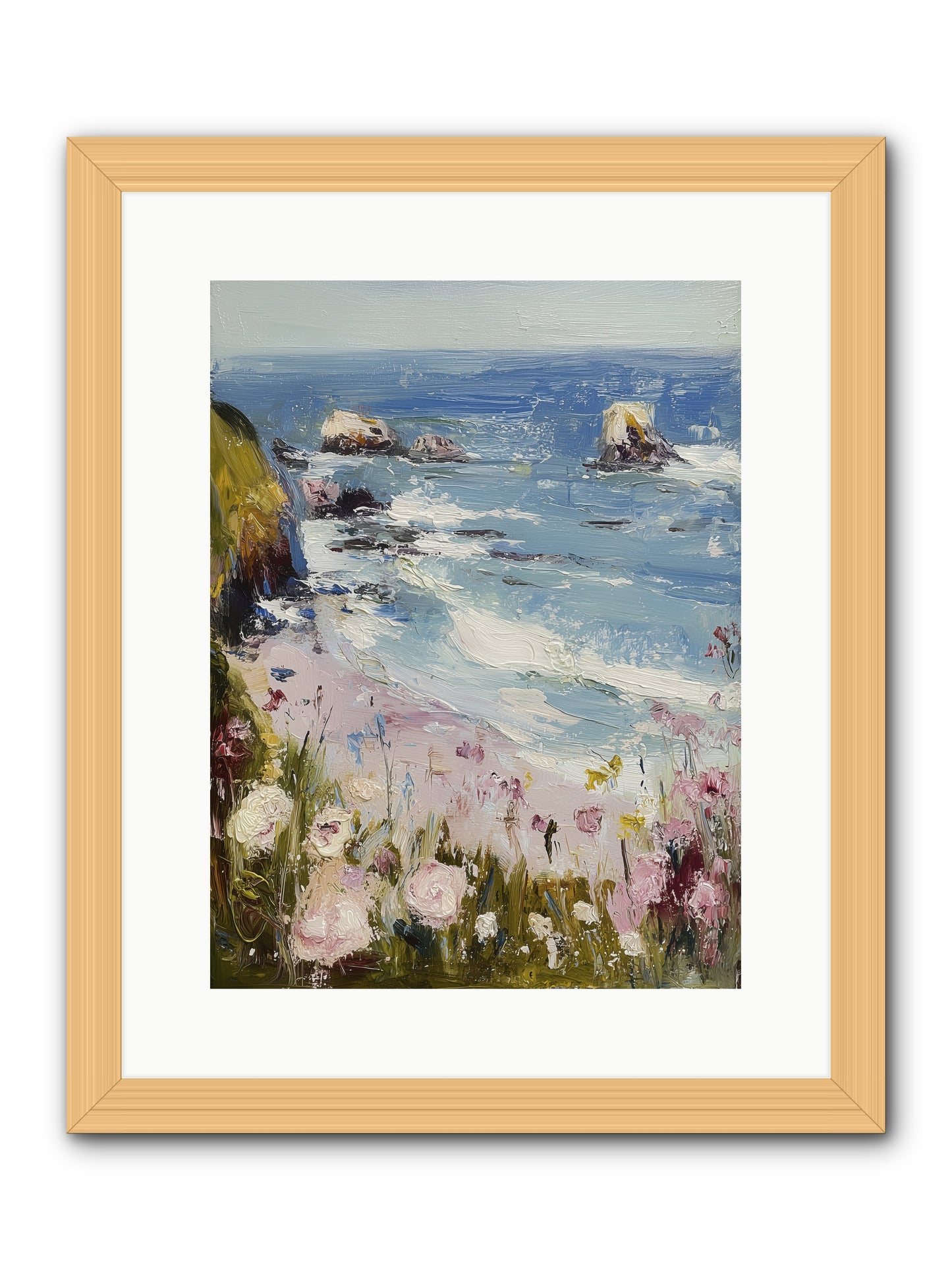 Capri Coves -- Framed Print - Natural 12x16