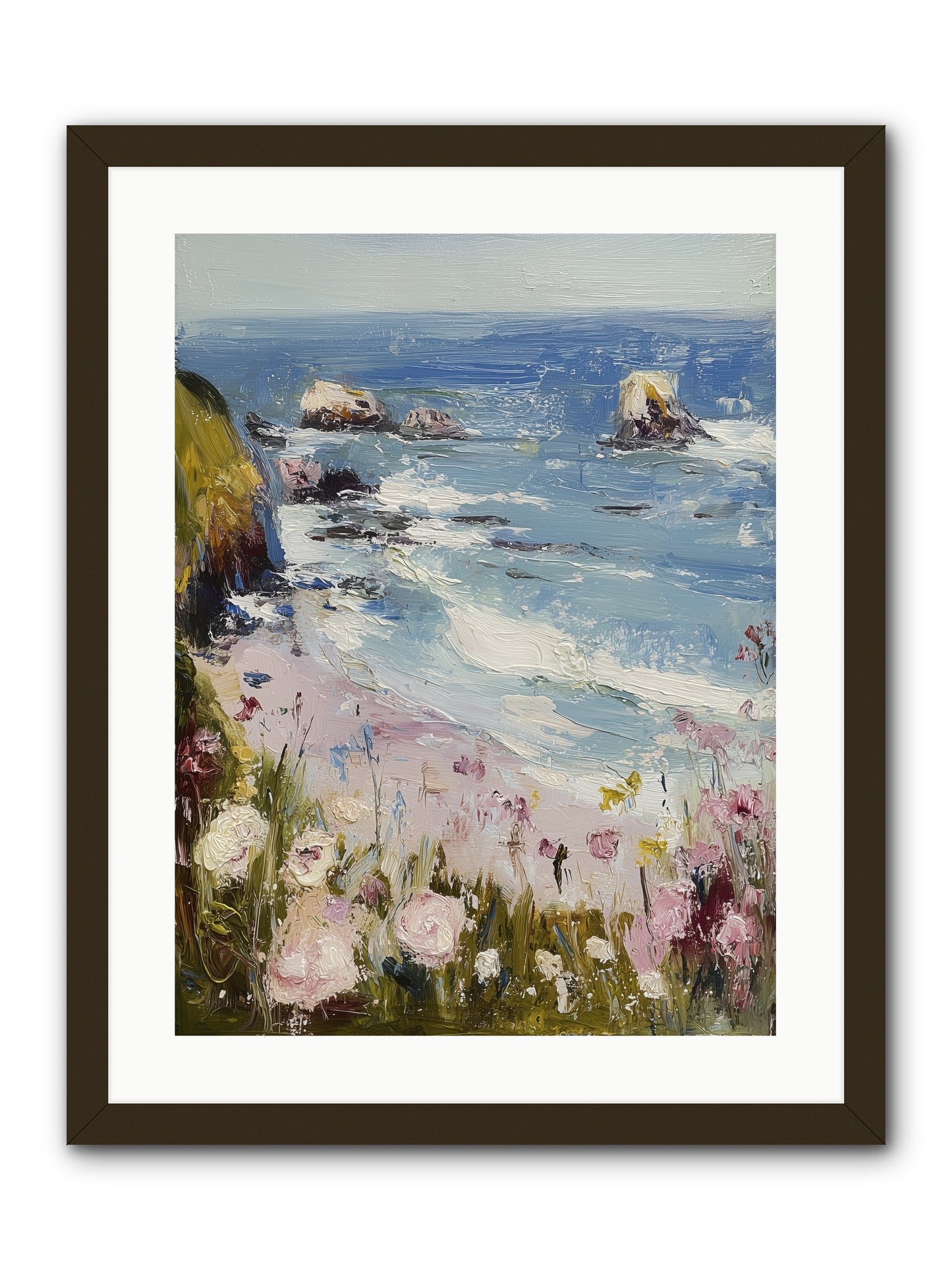 Capri Coves -- Framed Print - Black 18x24