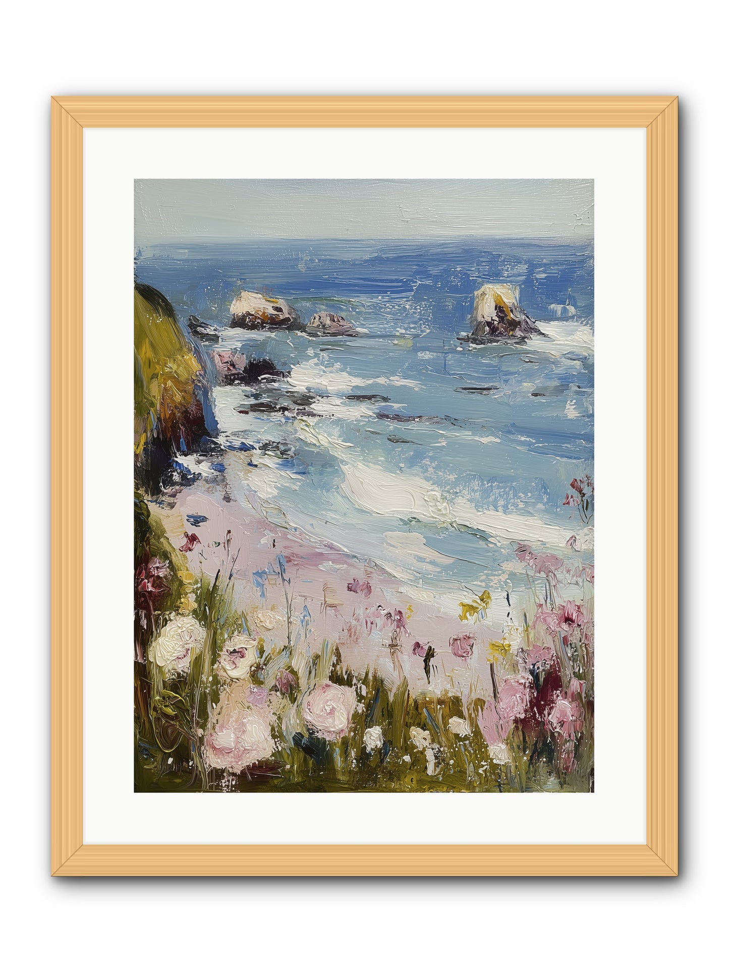 Capri Coves -- Framed Print - Natural 18x24