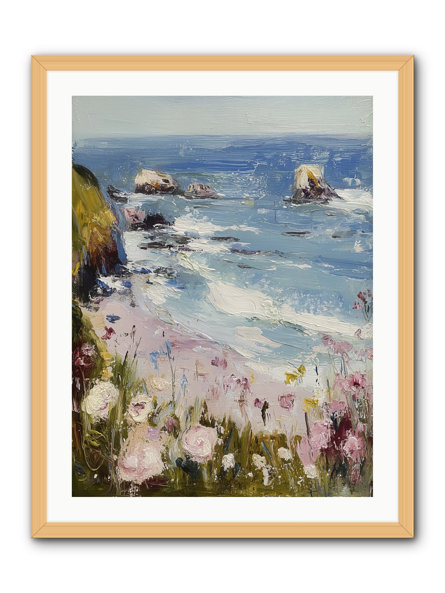 Capri Coves -- Framed Print - Natural 24x32