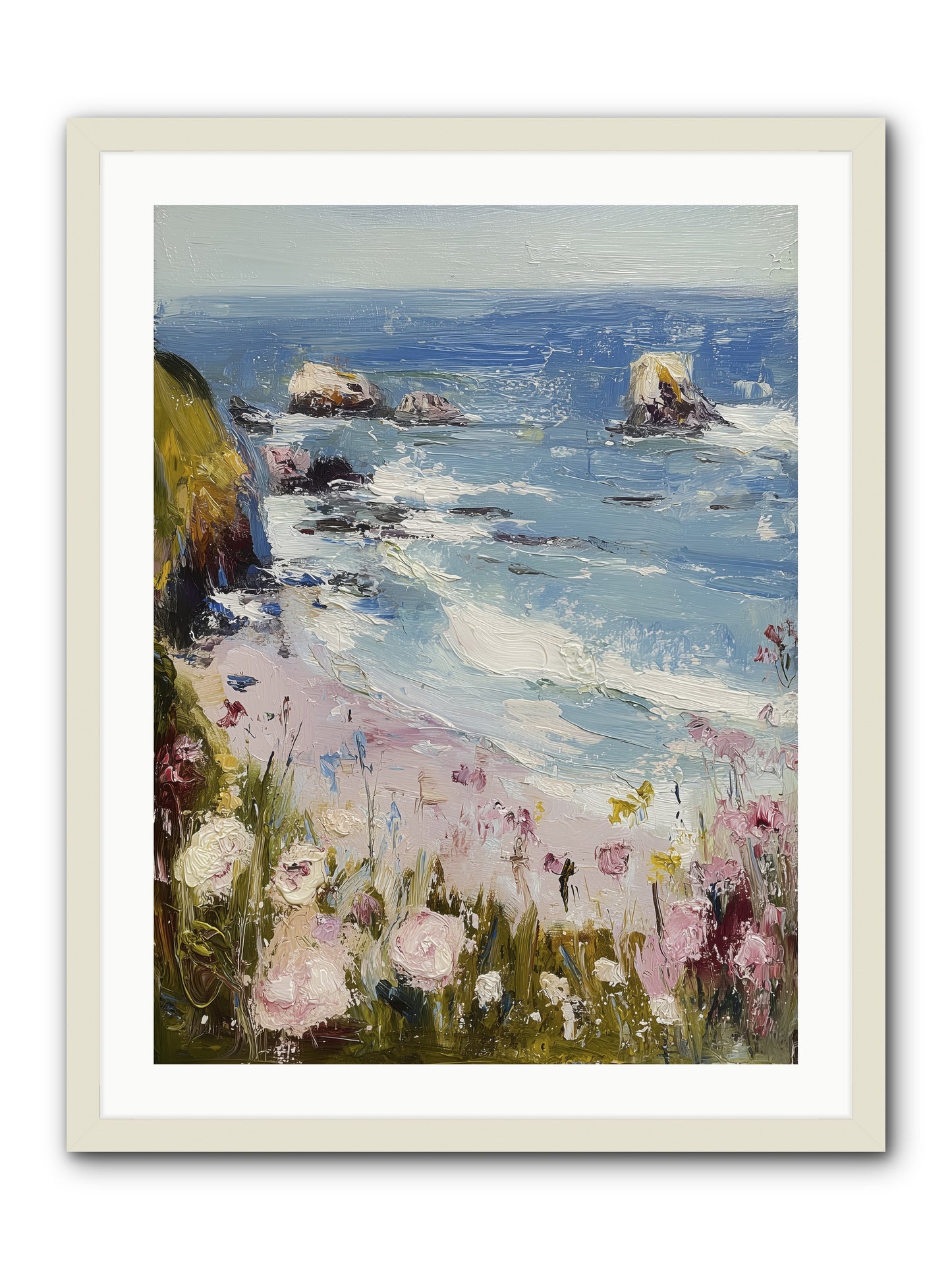 Capri Coves -- Framed Print - White 24x32