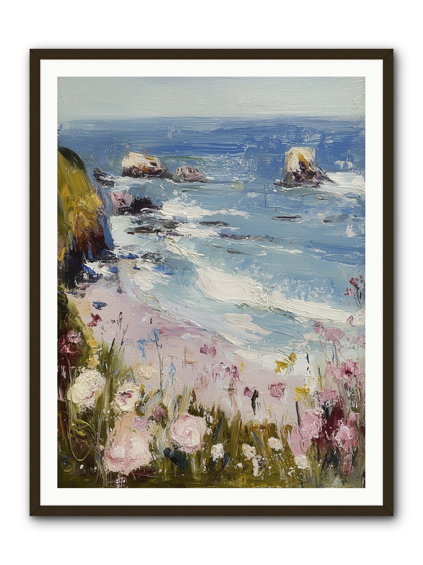 Capri Coves -- Framed Print - Black 36x48