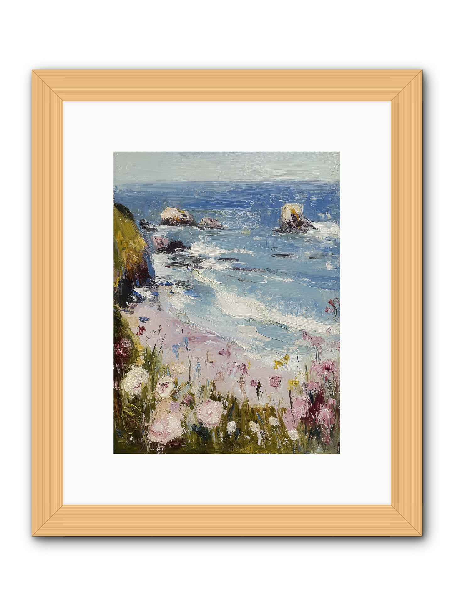 Capri Coves -- Framed Print - Natural 9x12