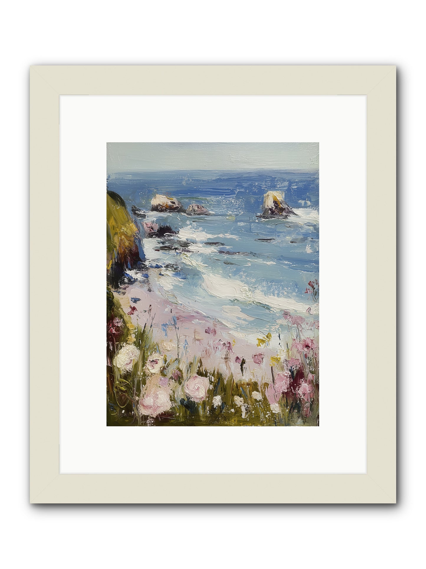 Capri Coves -- Framed Print - White 9x12