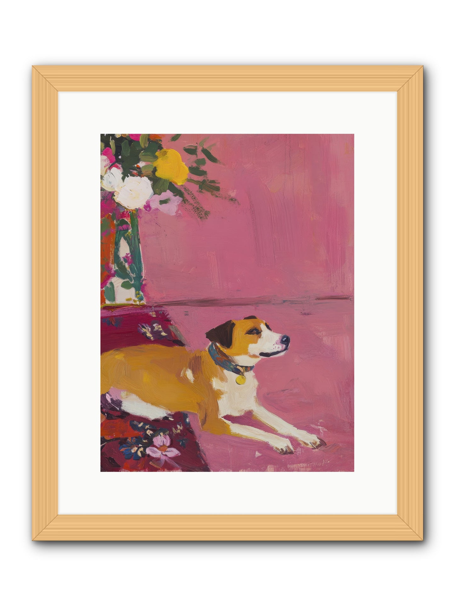 Captain Marshmallow -- Framed Print - Natural 12x16