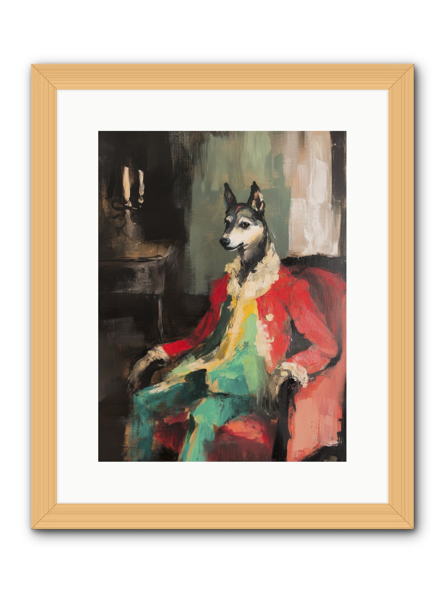 Captain Waffle -- Framed Print - Natural 12x16