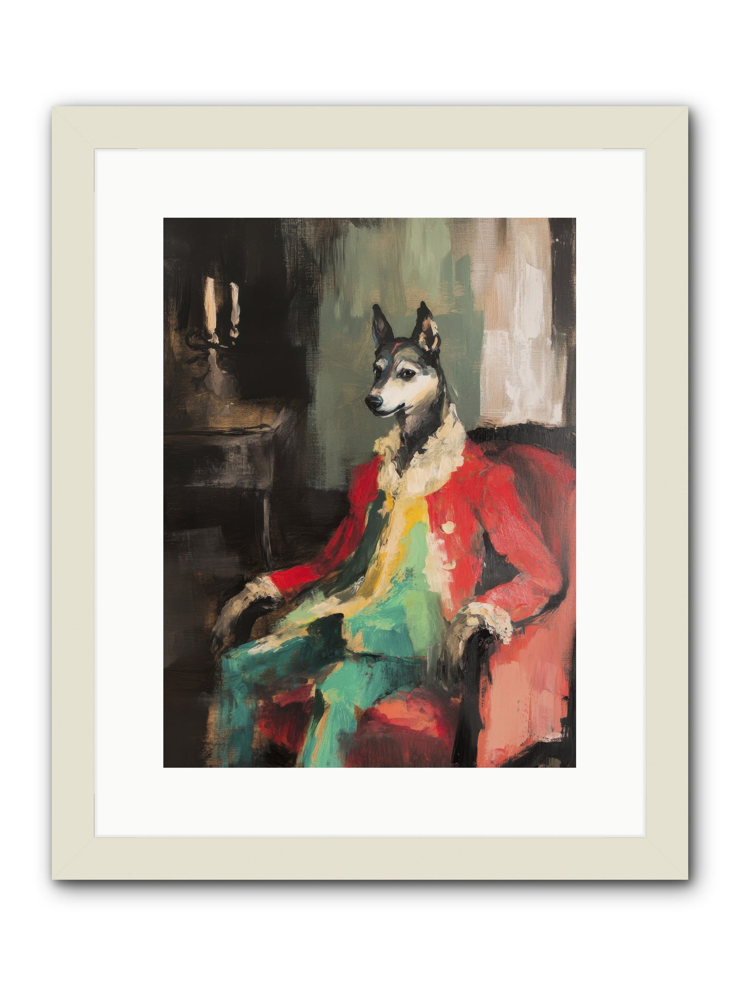 Captain Waffle -- Framed Print - White 12x16