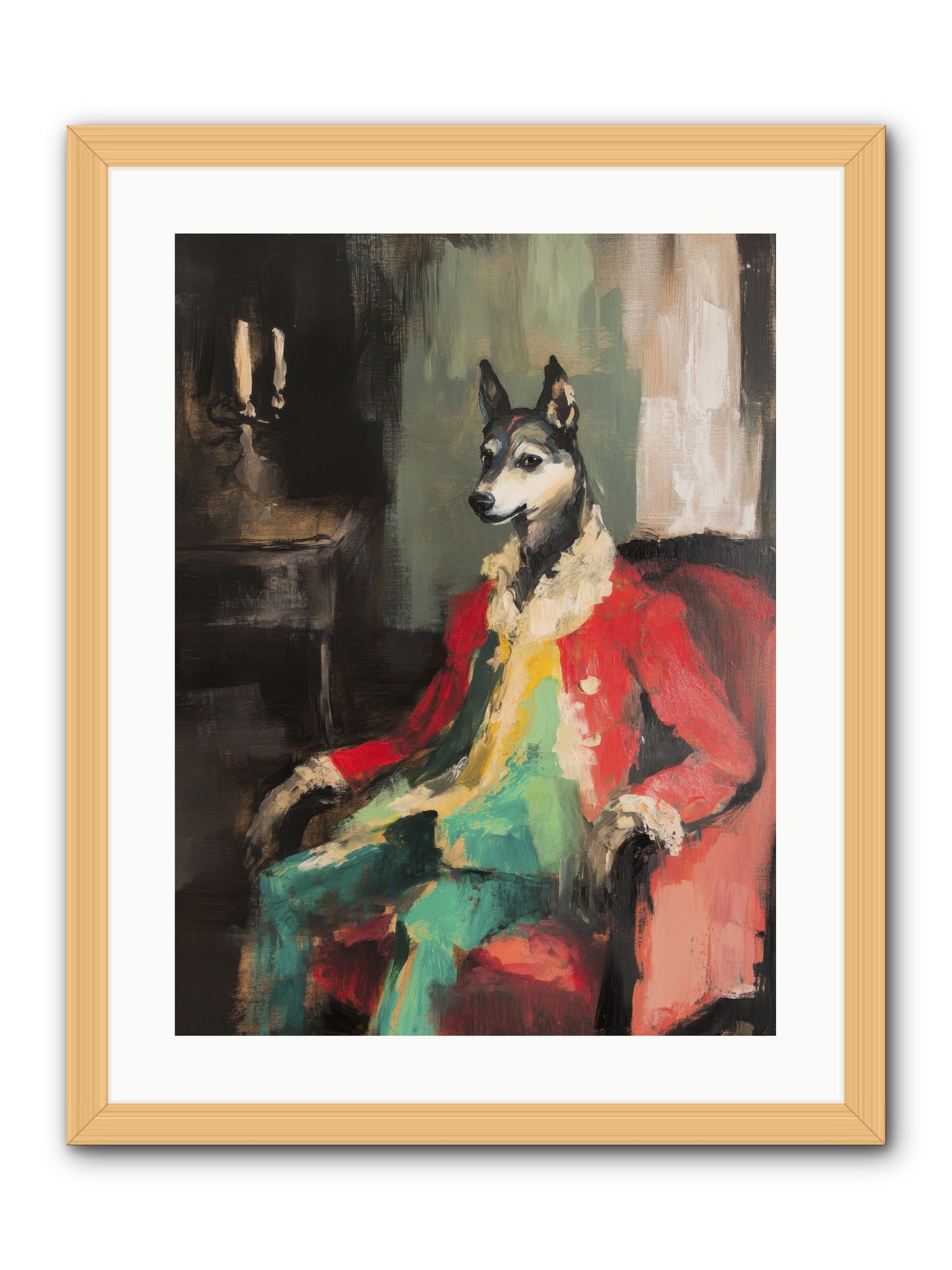 Captain Waffle -- Framed Print - Natural 18x24